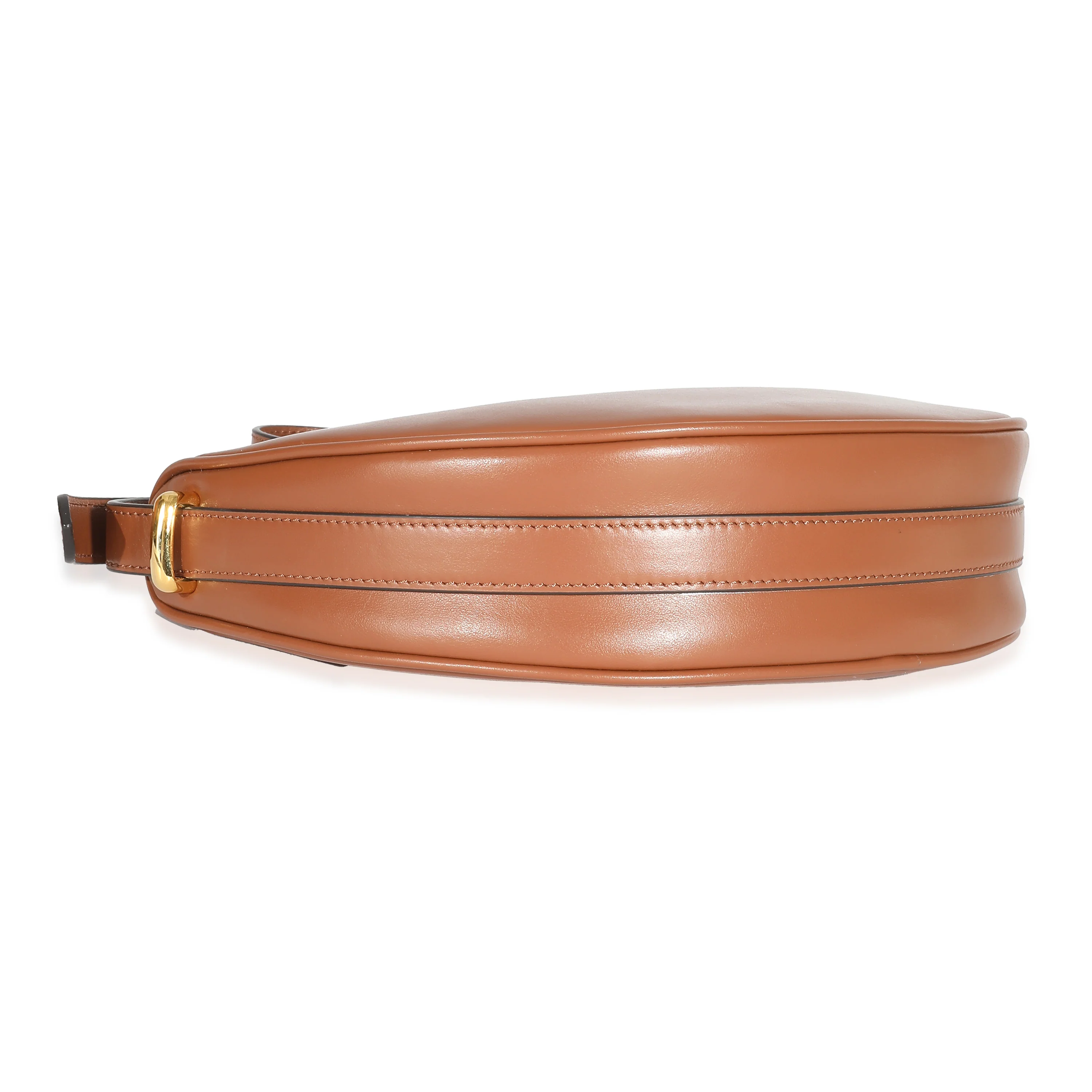 Prada Cognac Nappa Leather Arqué Shoulder Bag - Image 4
