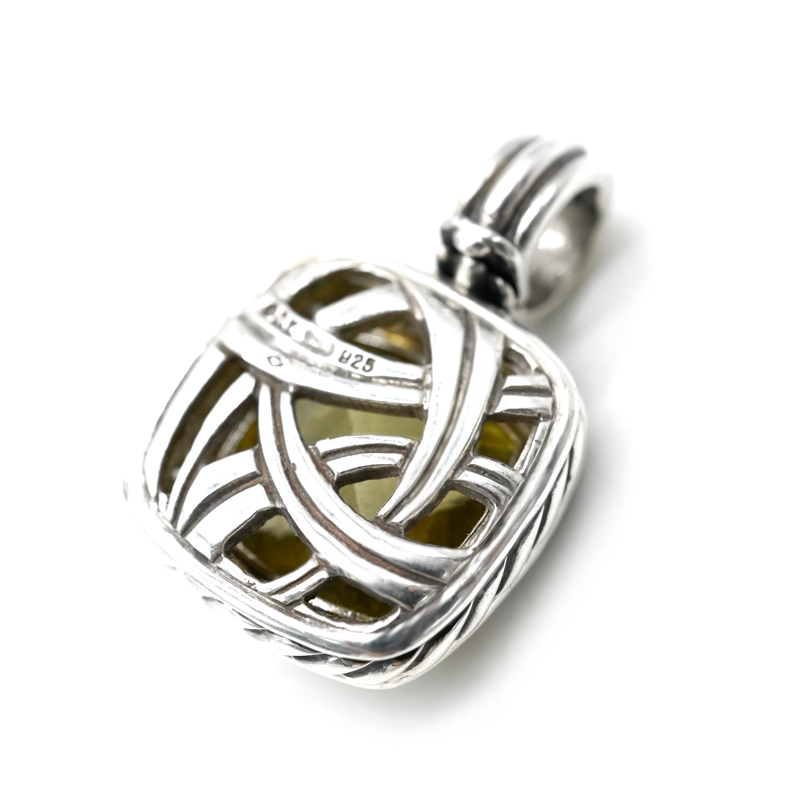 14mm Albion Lemon Citrine & Diamond Enhancer Pendant - Image 3