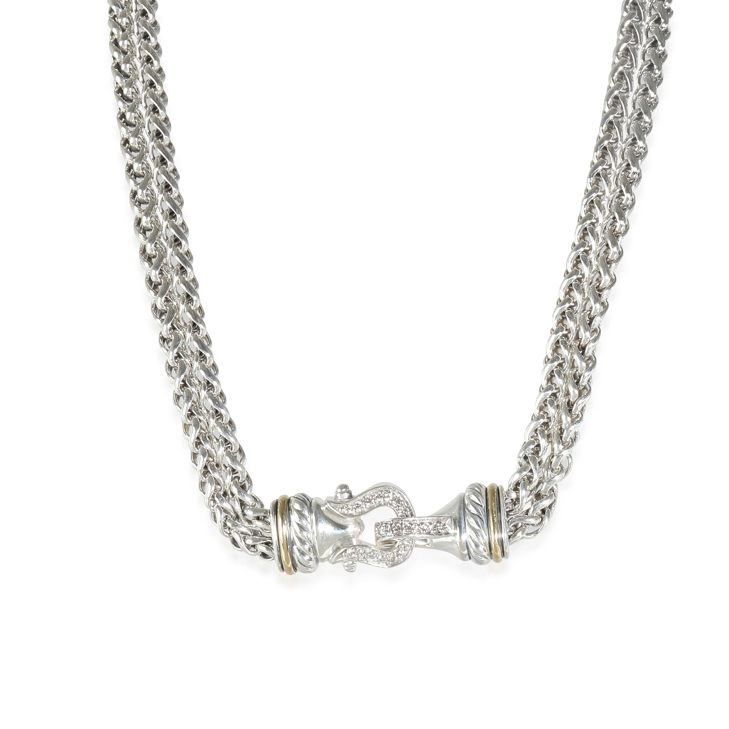 Wheat Chain Necklace in Sterling Silver 0.23 CTW - Image 2