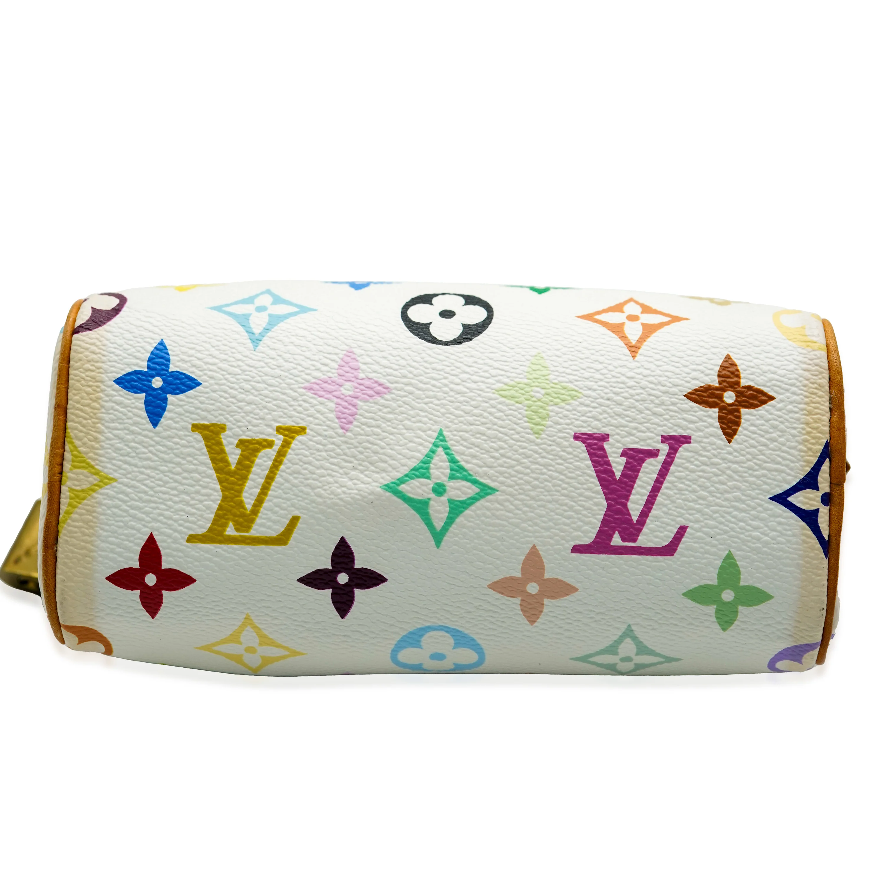 Louis Vuitton x Murakami White Monogram Multicolore Canvas Mini Sac HL Speedy - Image 9