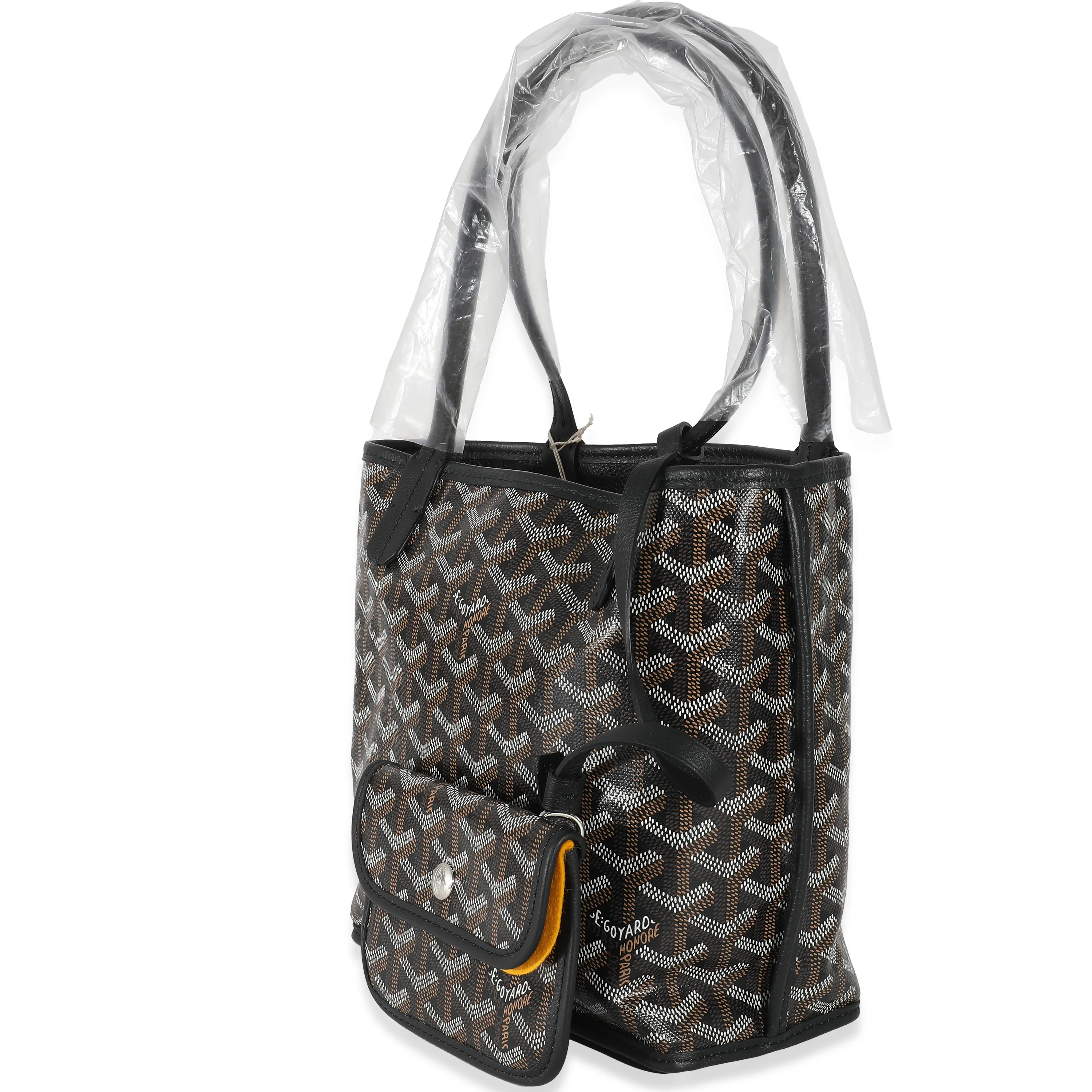 Goyard Black Goyardine Canvas Reversible Mini Anjou Tote - Image 2