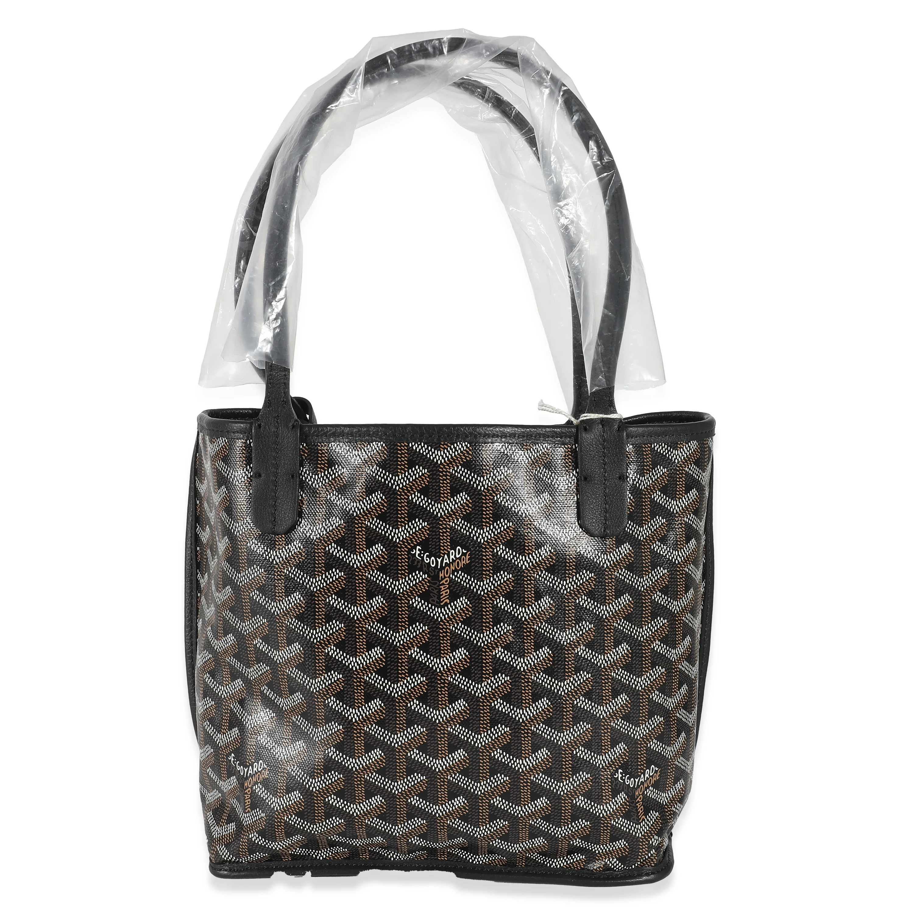 Goyard Black Goyardine Canvas Reversible Mini Anjou Tote - Image 5