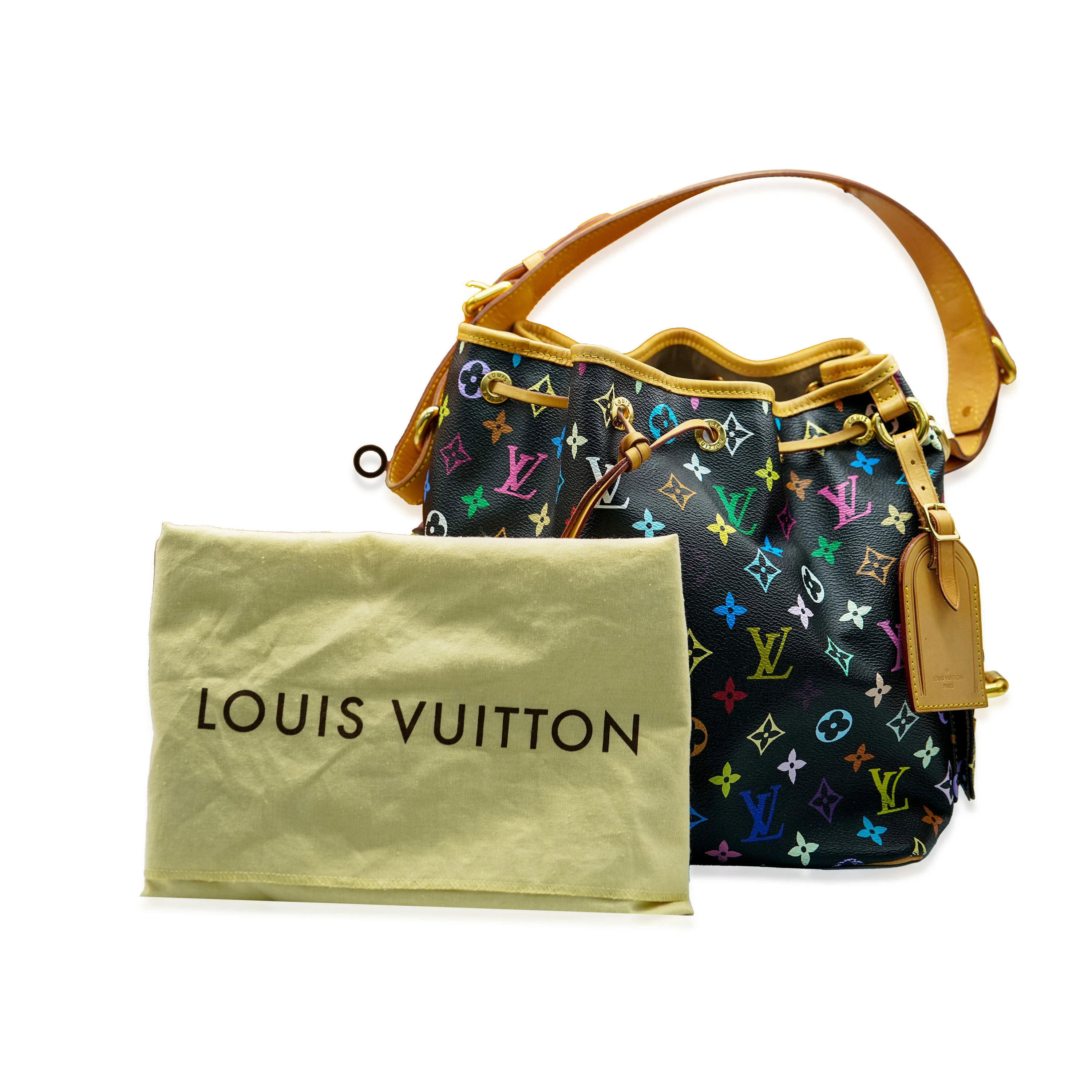 Louis Vuitton Black Monogram Multicolore Petit Noé - Image 6