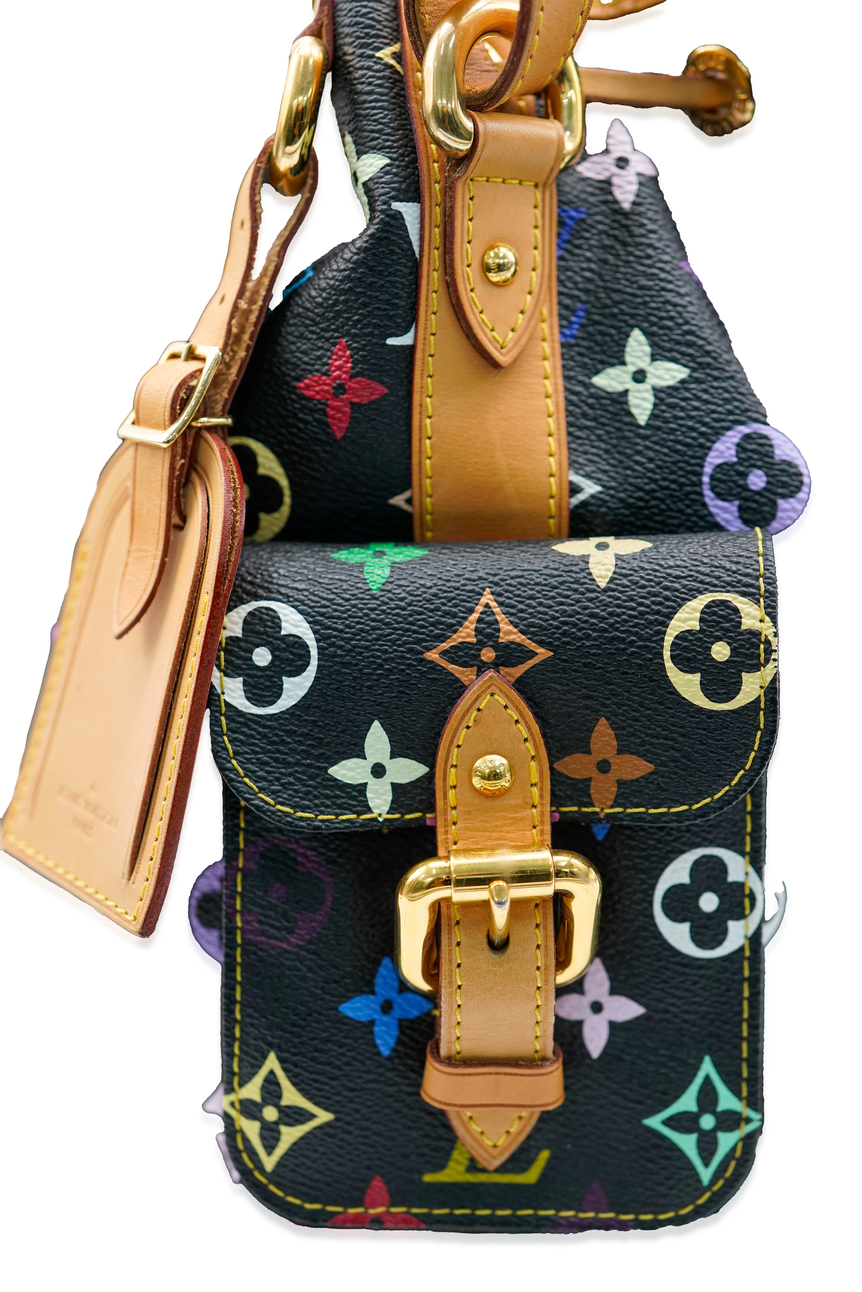 Louis Vuitton Black Monogram Multicolore Petit Noé - Image 7