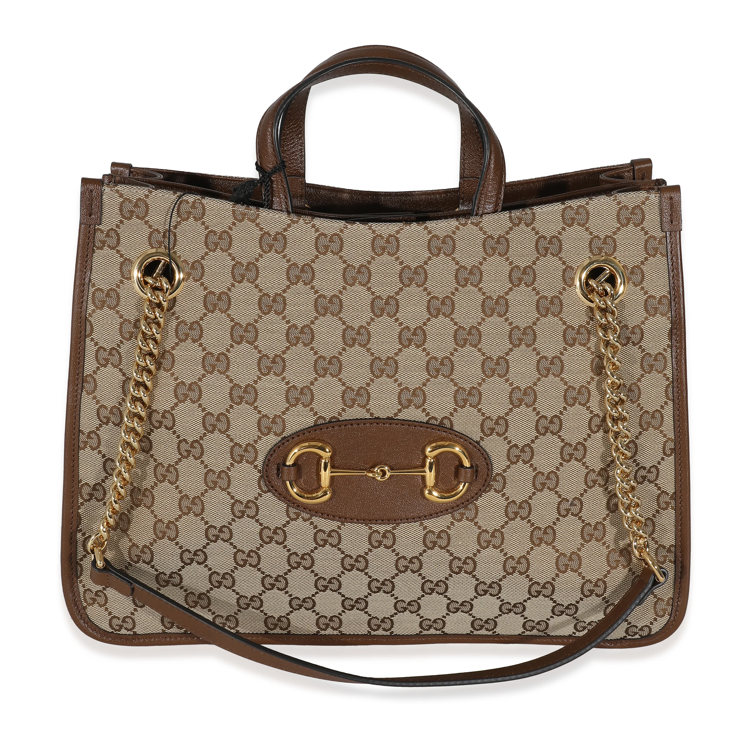Beige GG Canvas Medium Horsebit 1955 Tote