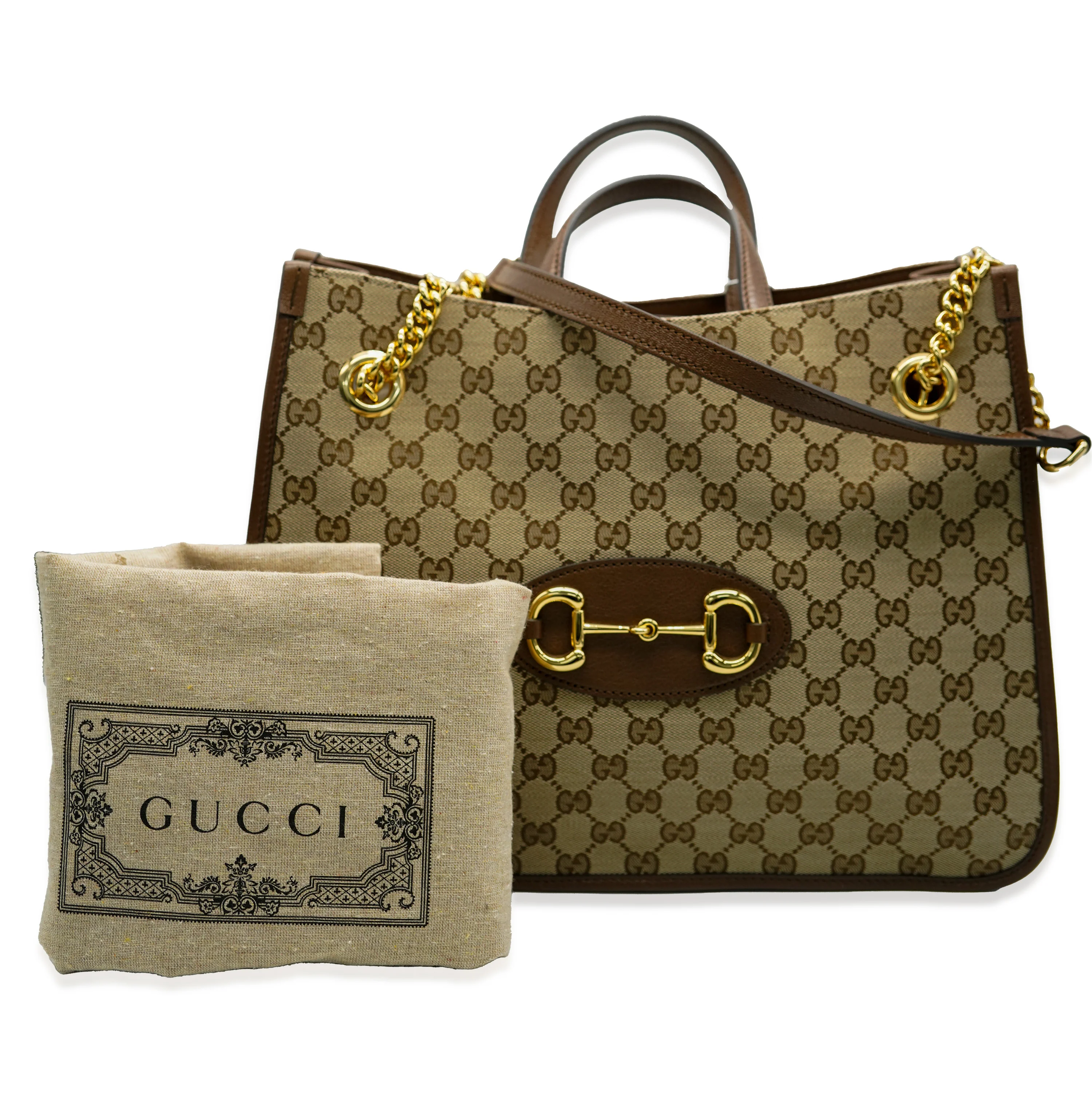 Beige GG Canvas Medium Horsebit 1955 Tote - Image 10