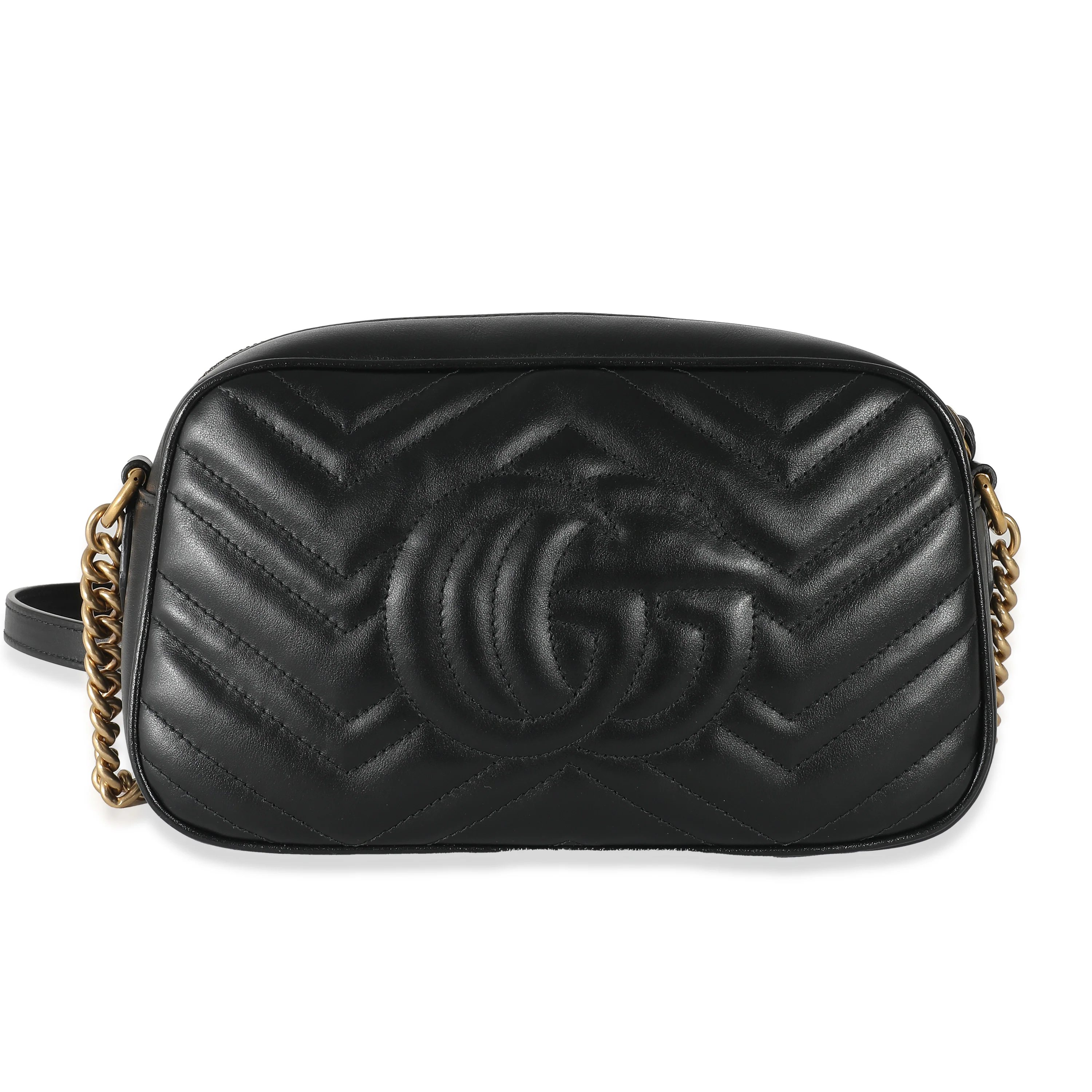 Gucci Black Matelasse Small GG Marmont Camera Bag - Image 5