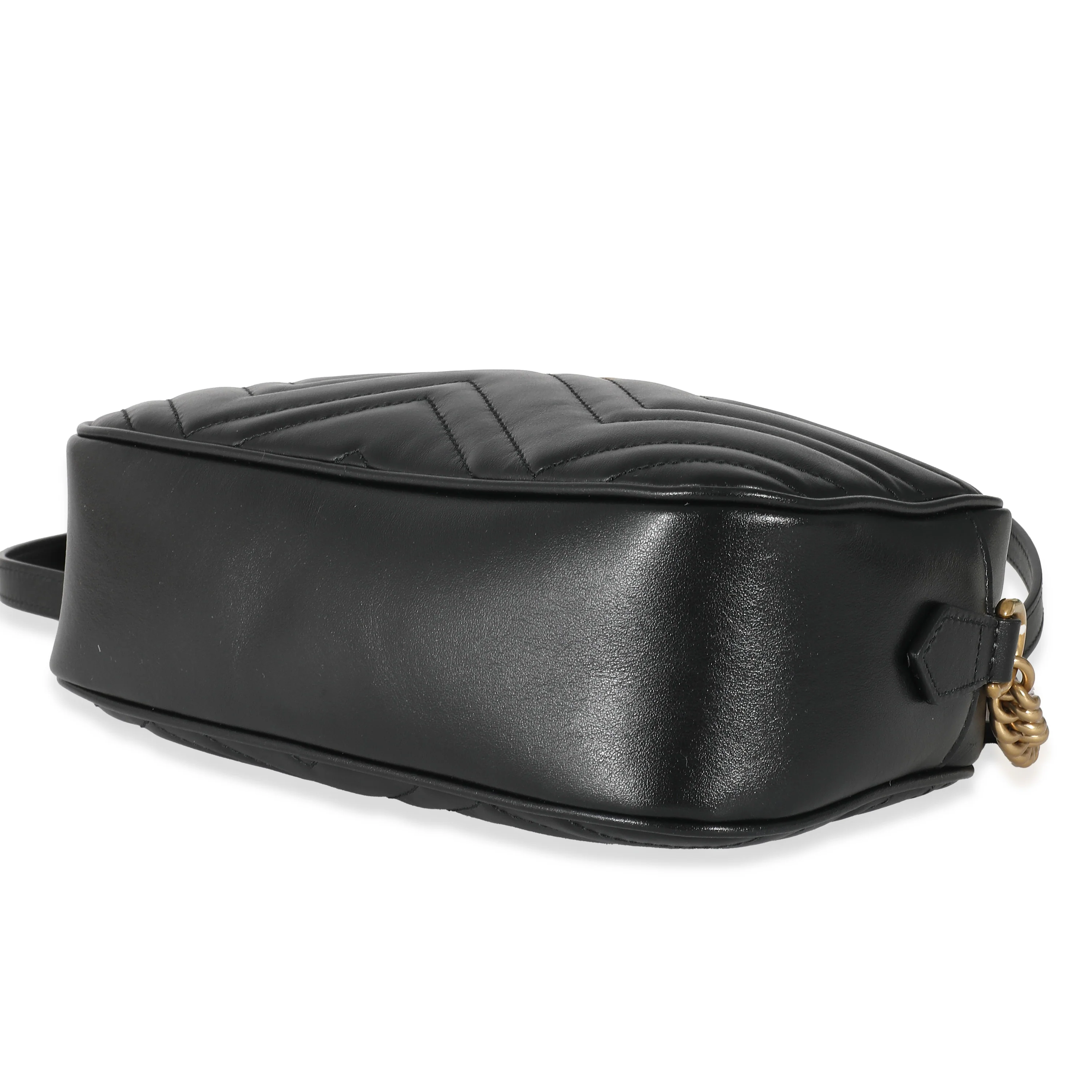 Gucci Black Matelasse Small GG Marmont Camera Bag - Image 9