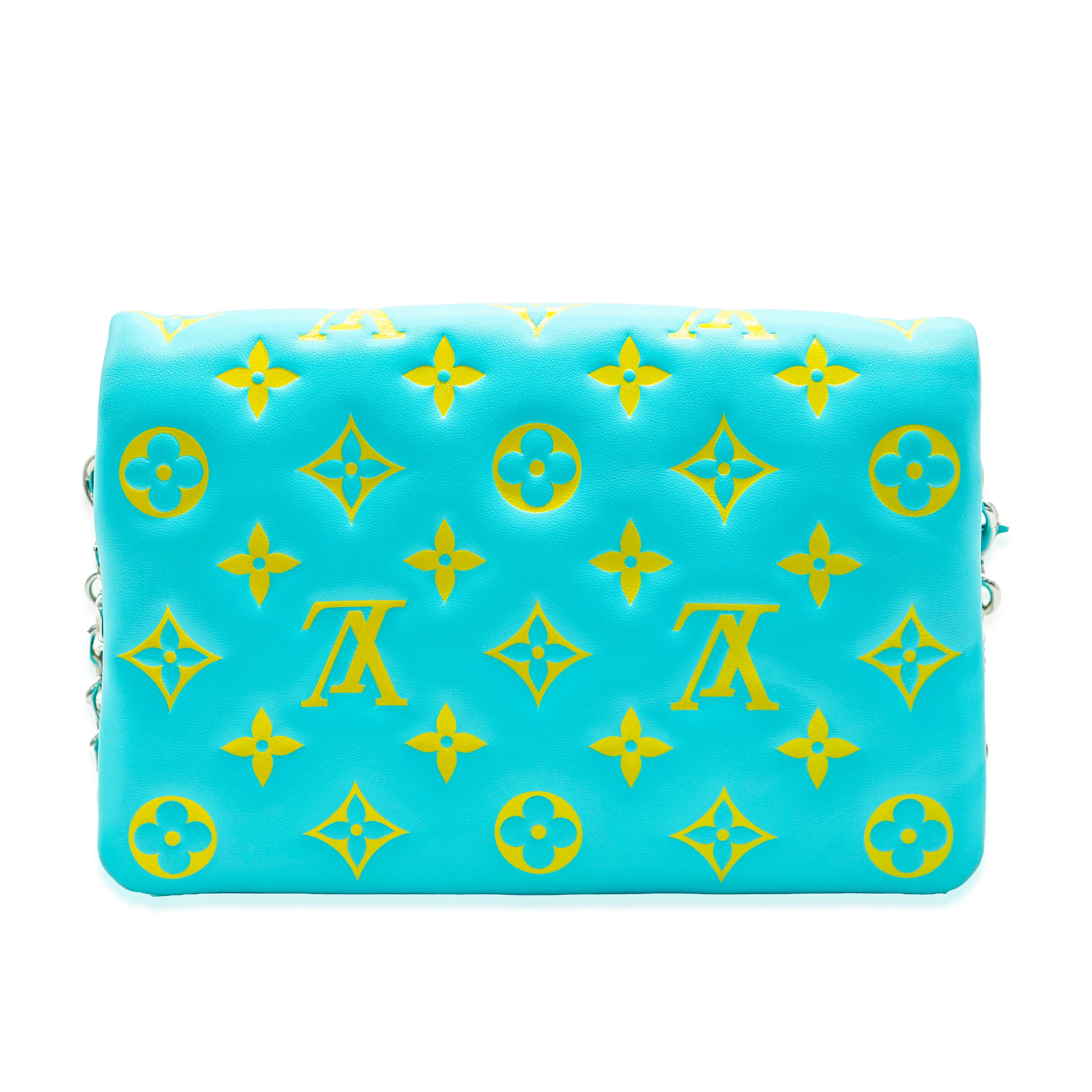 Menthe Jaune Monogram Embossed Lambskin Pochette Coussin - Image 11