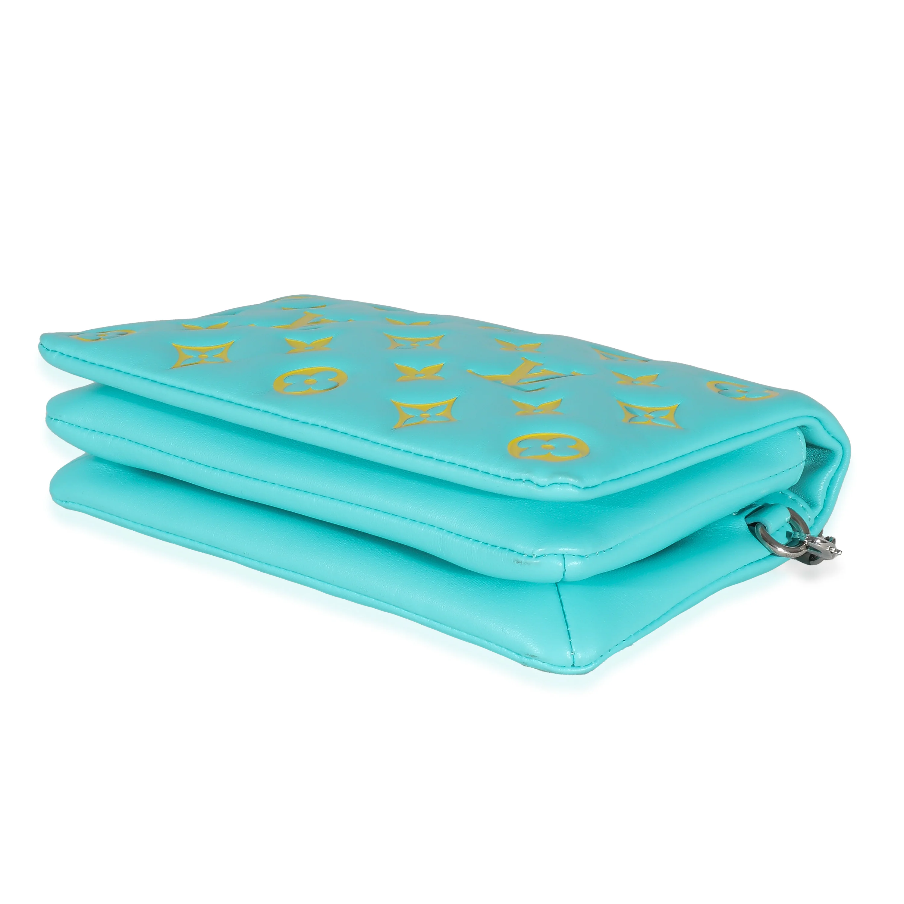 Menthe Jaune Monogram Embossed Lambskin Pochette Coussin - Image 6