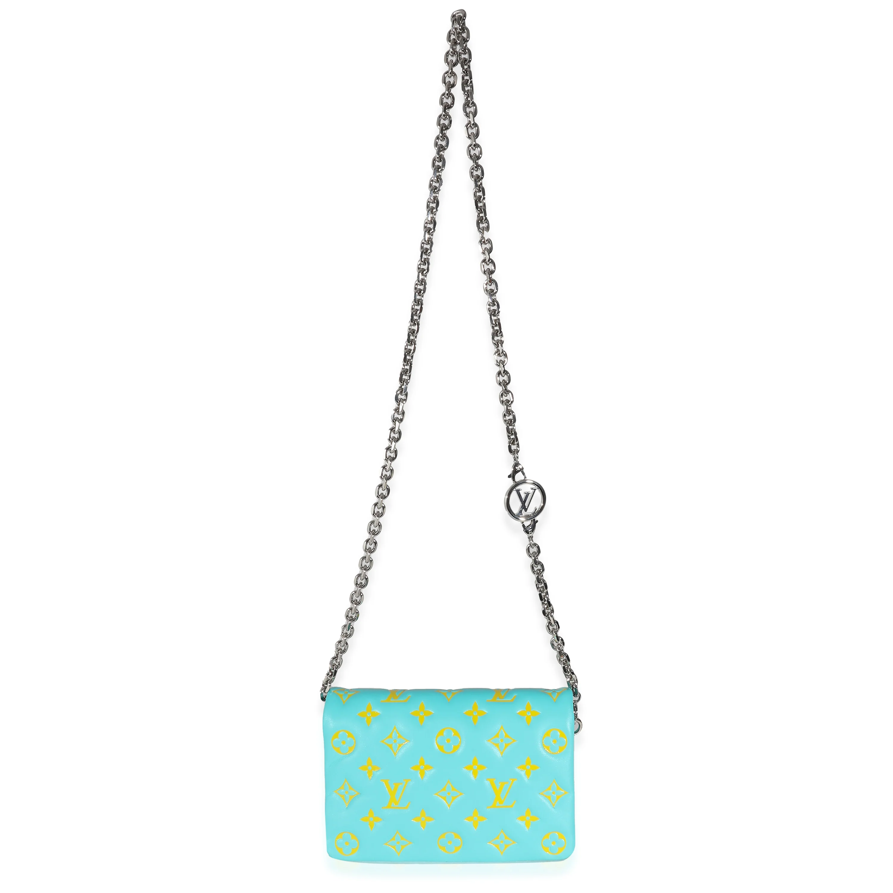 Menthe Jaune Monogram Embossed Lambskin Pochette Coussin - Image 8