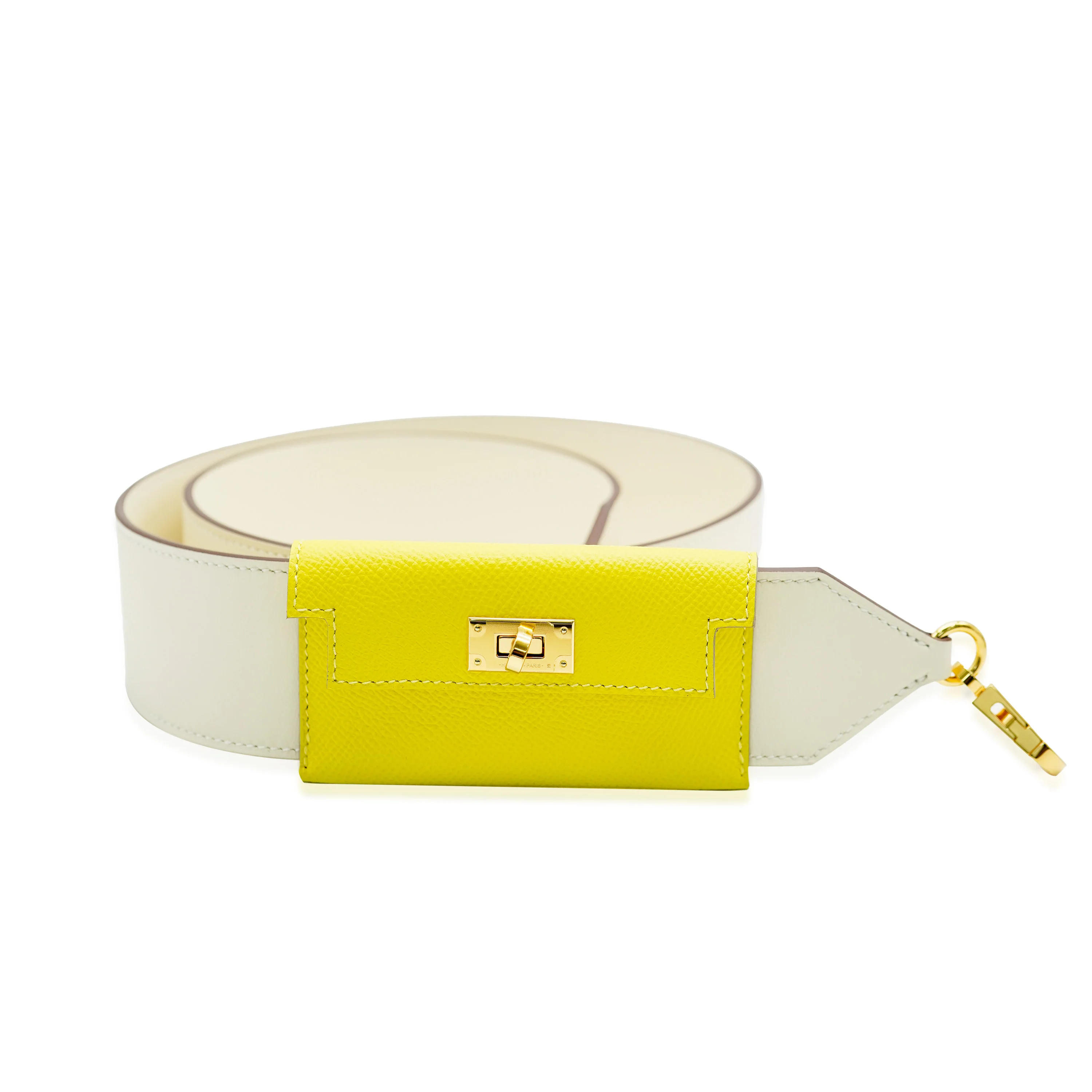 Hermès Nata Lime Epsom Swift Kelly Pocket Strap GHW - Image 2