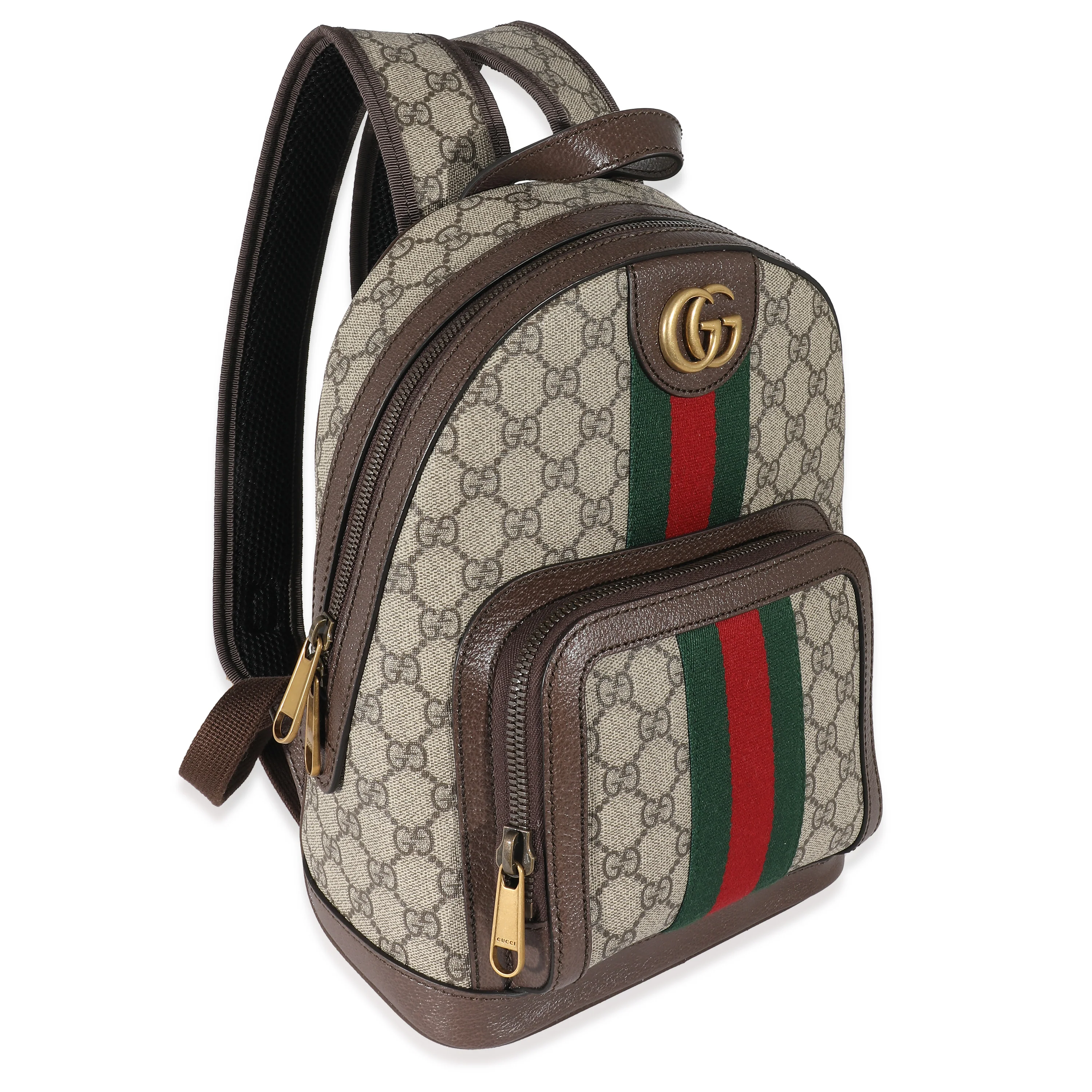 Gucci Beige GG Supreme Small Ophidia Backpack - Image 3