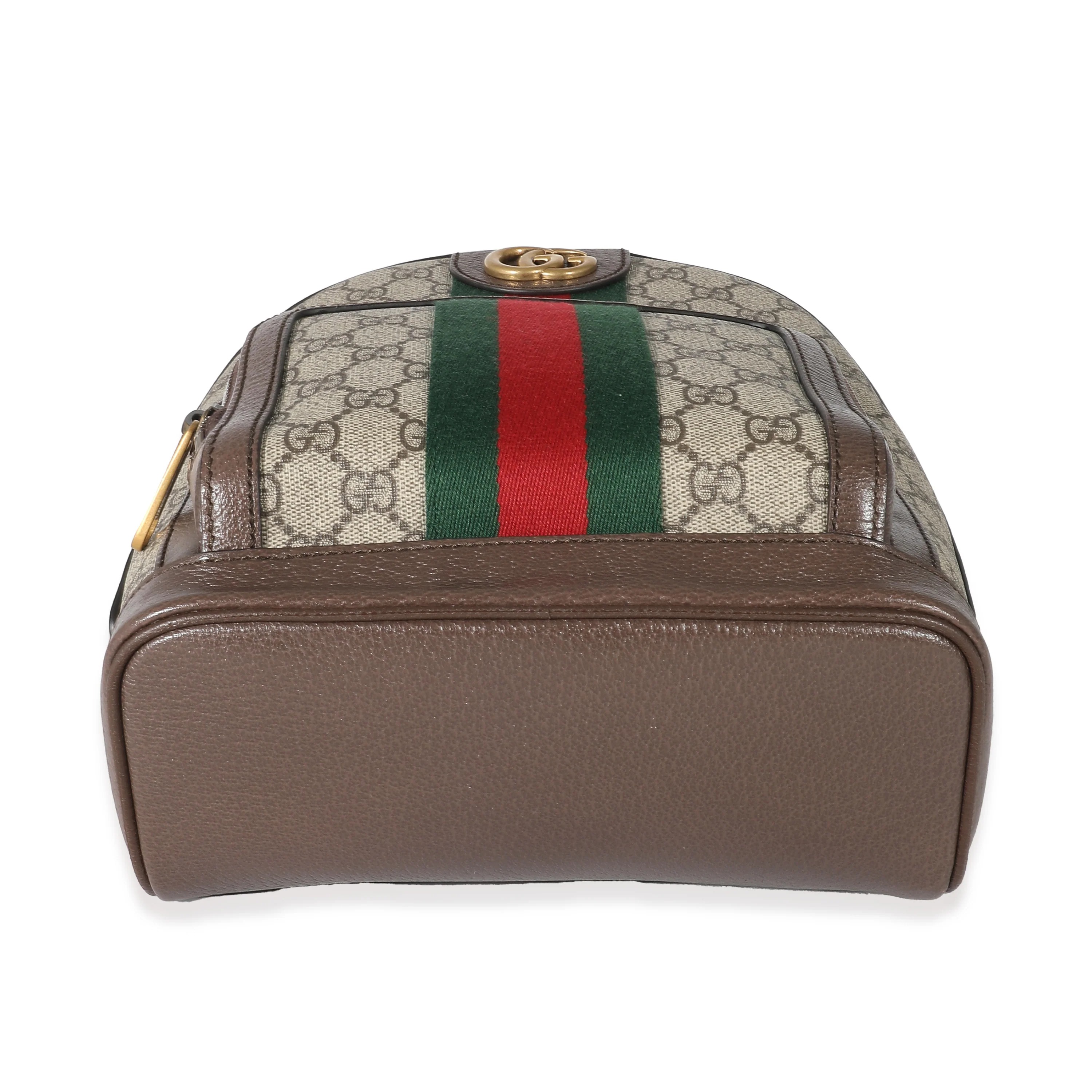 Gucci Beige GG Supreme Small Ophidia Backpack - Image 6