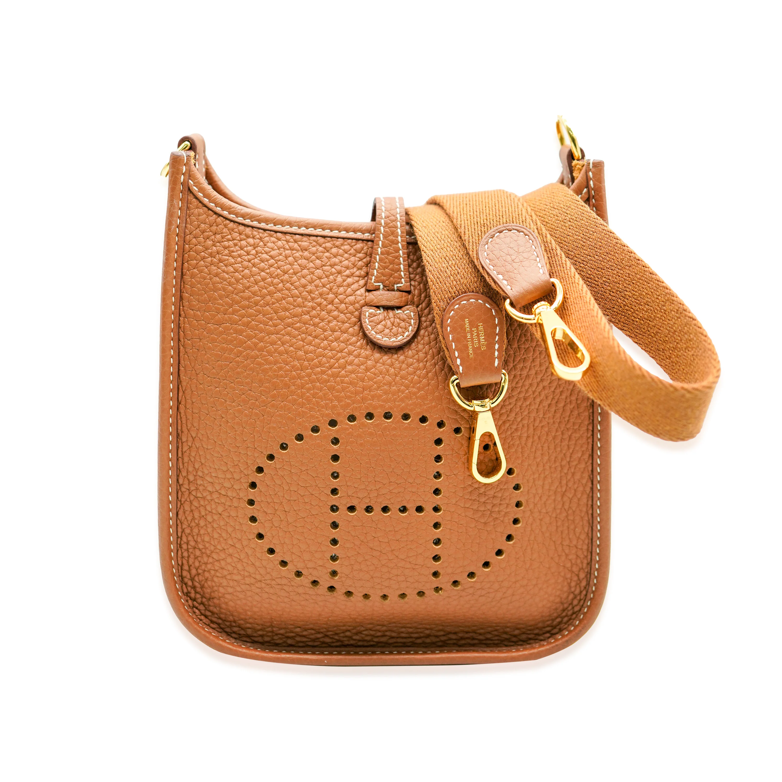 Hermès Gold Clemence Mini Evelyne TPM GHW - Image 3