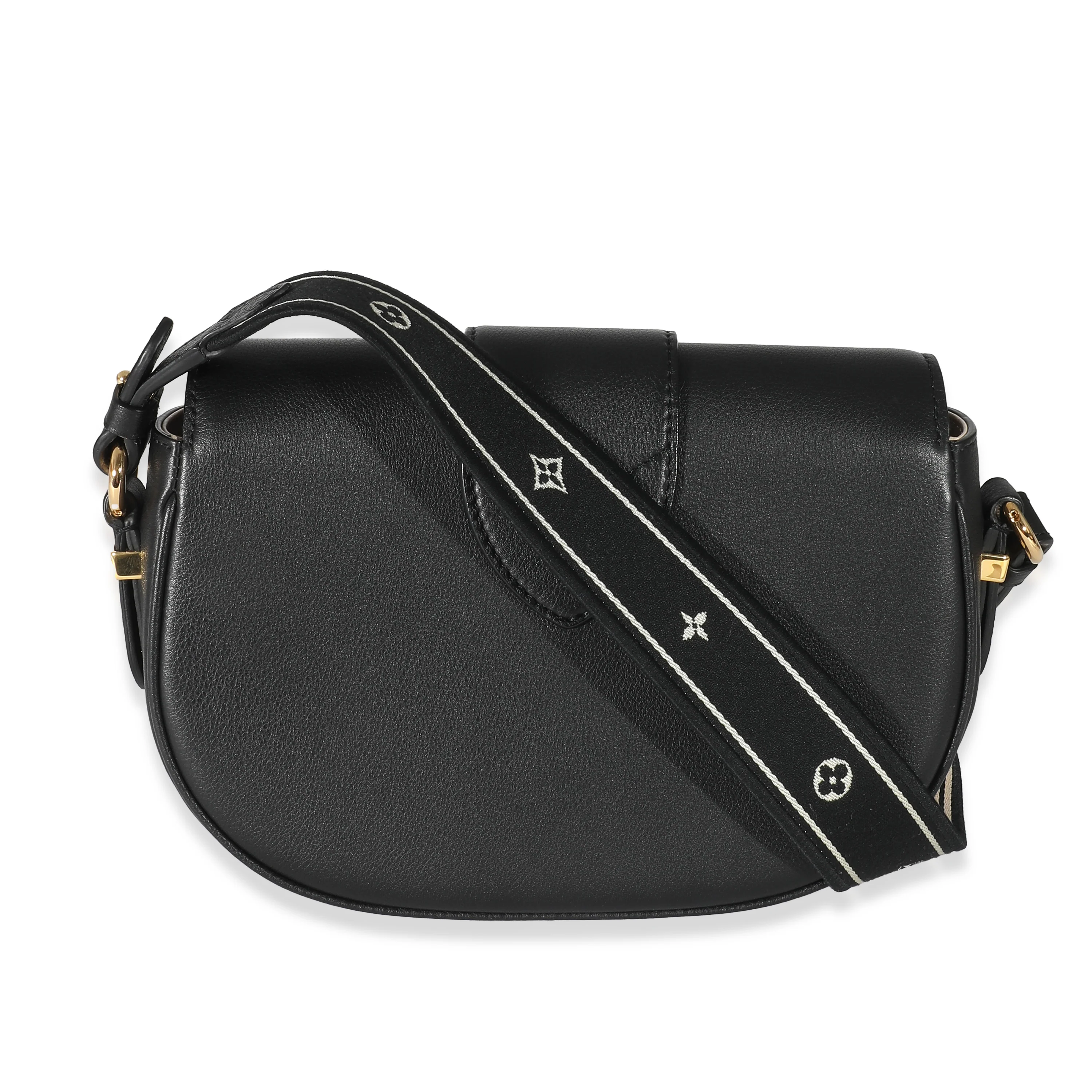 Louis Vuitton Black Grained Calfskin LV Pont 9 Soft MM - Image 3