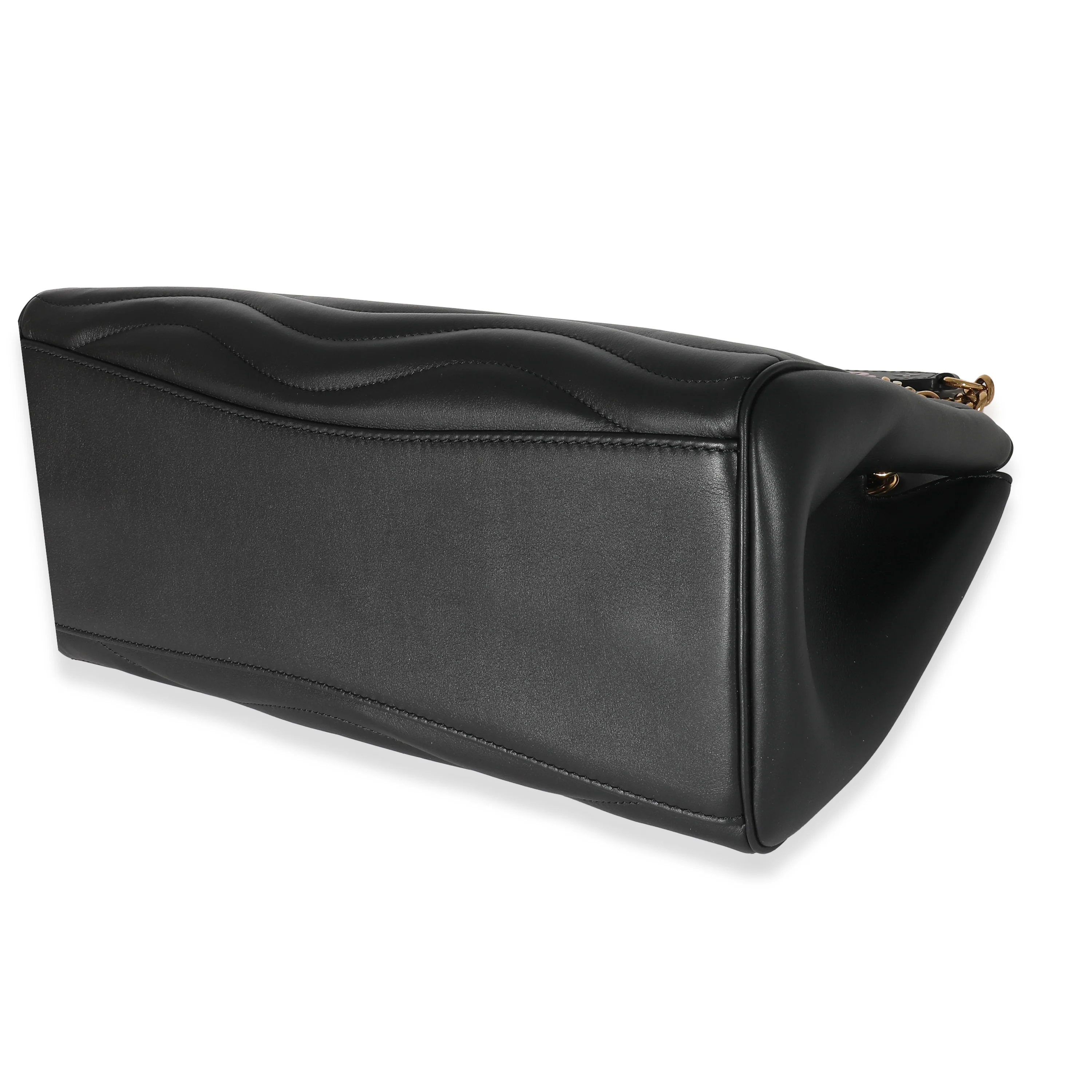 Louis Vuitton Black Calfskin New Wave Chain Tote - Image 5