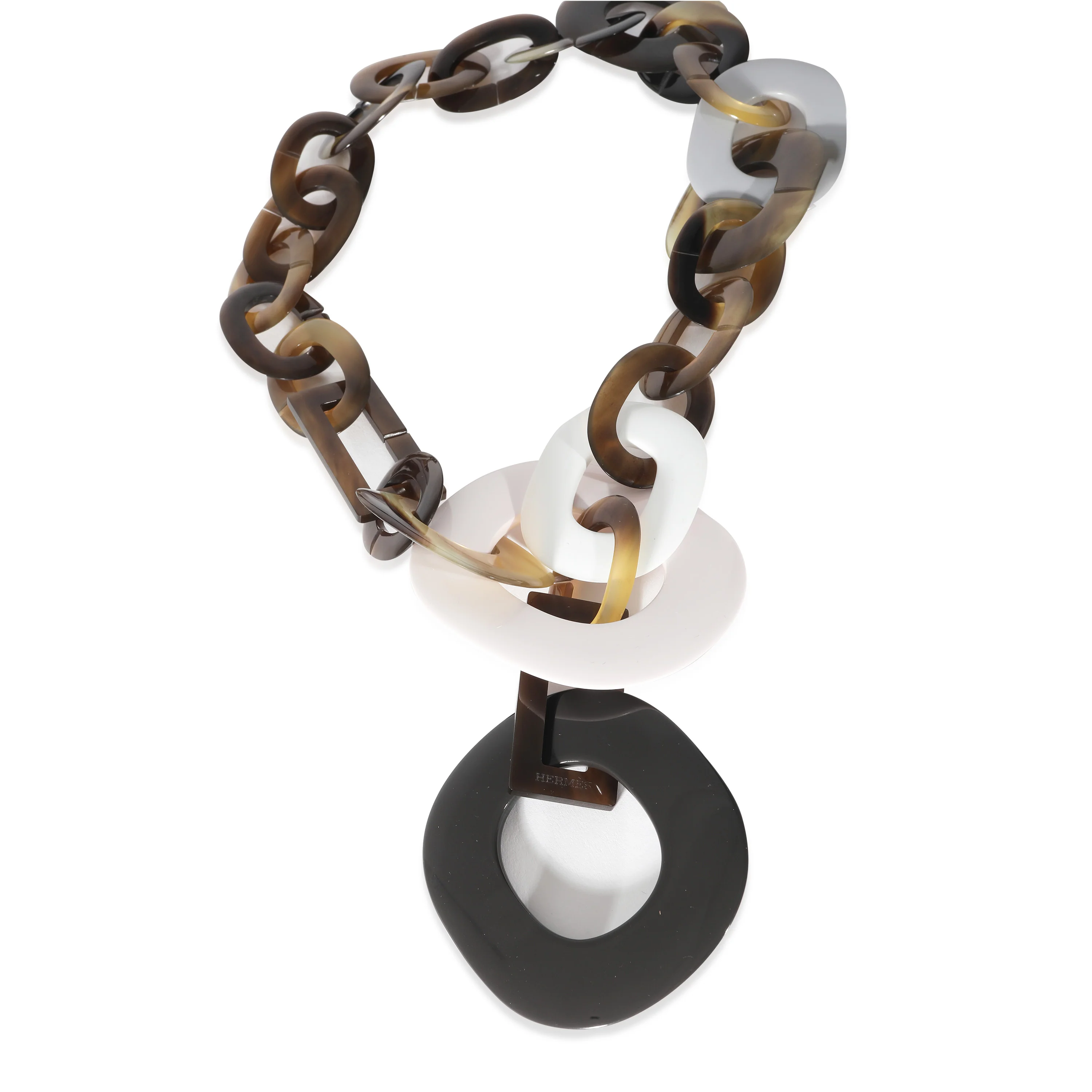 Lacquered Wood Buffalo Horn Duncan Necklace - Image 2