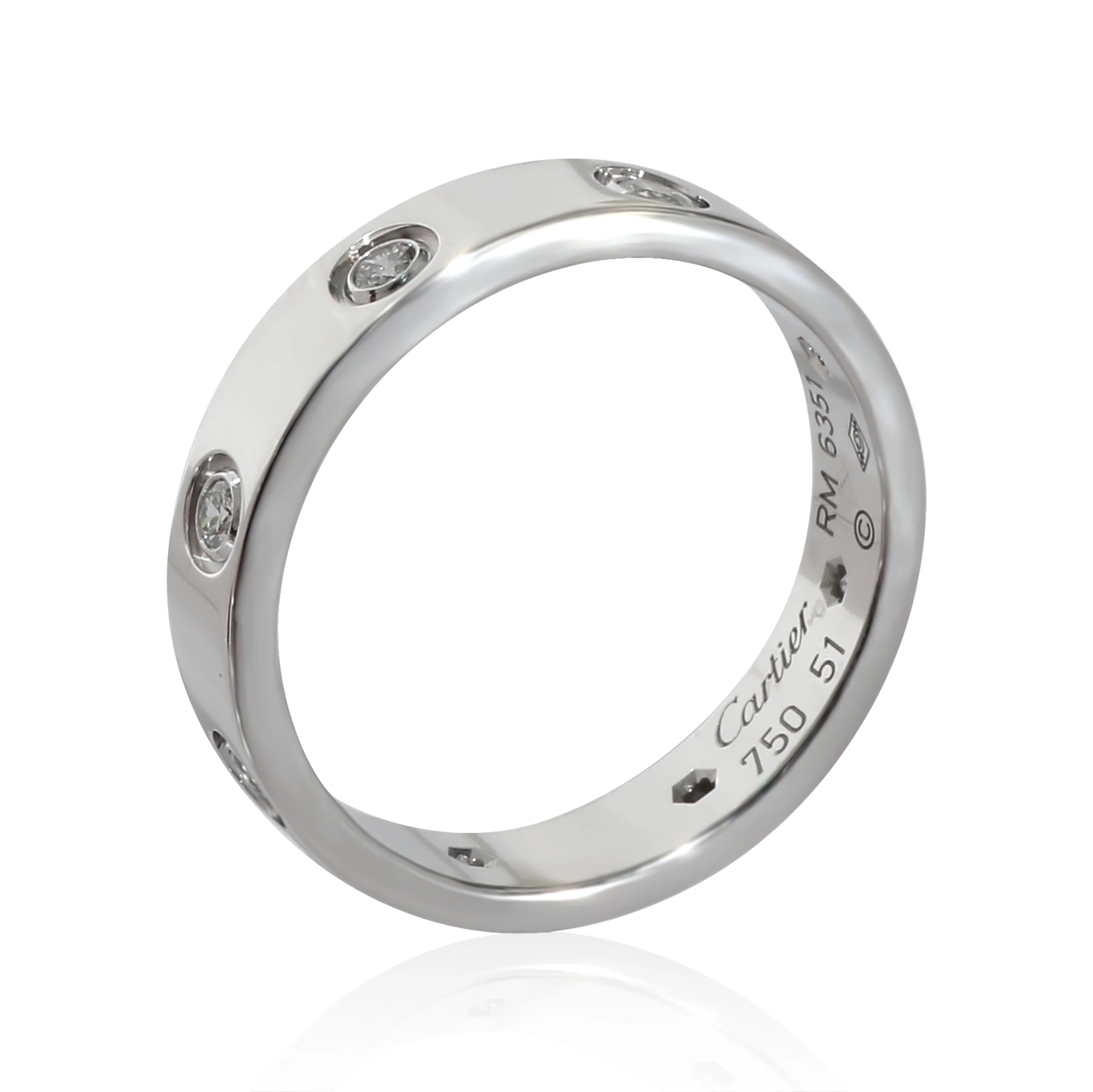 White Gold Small Model Love Ring - Image 2