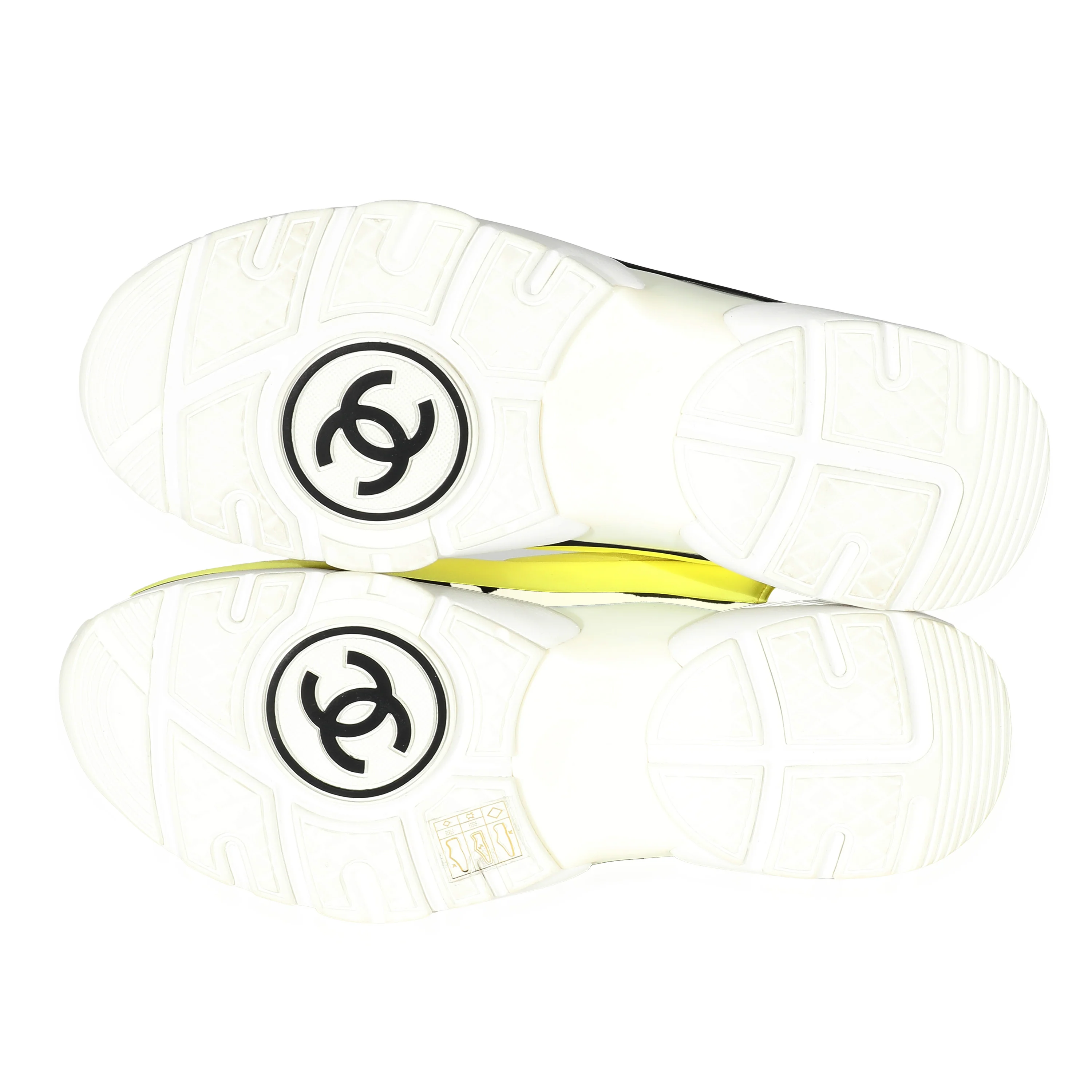 19S Neon Yellow Lycra Interlocking CC Sneakers - Image 3