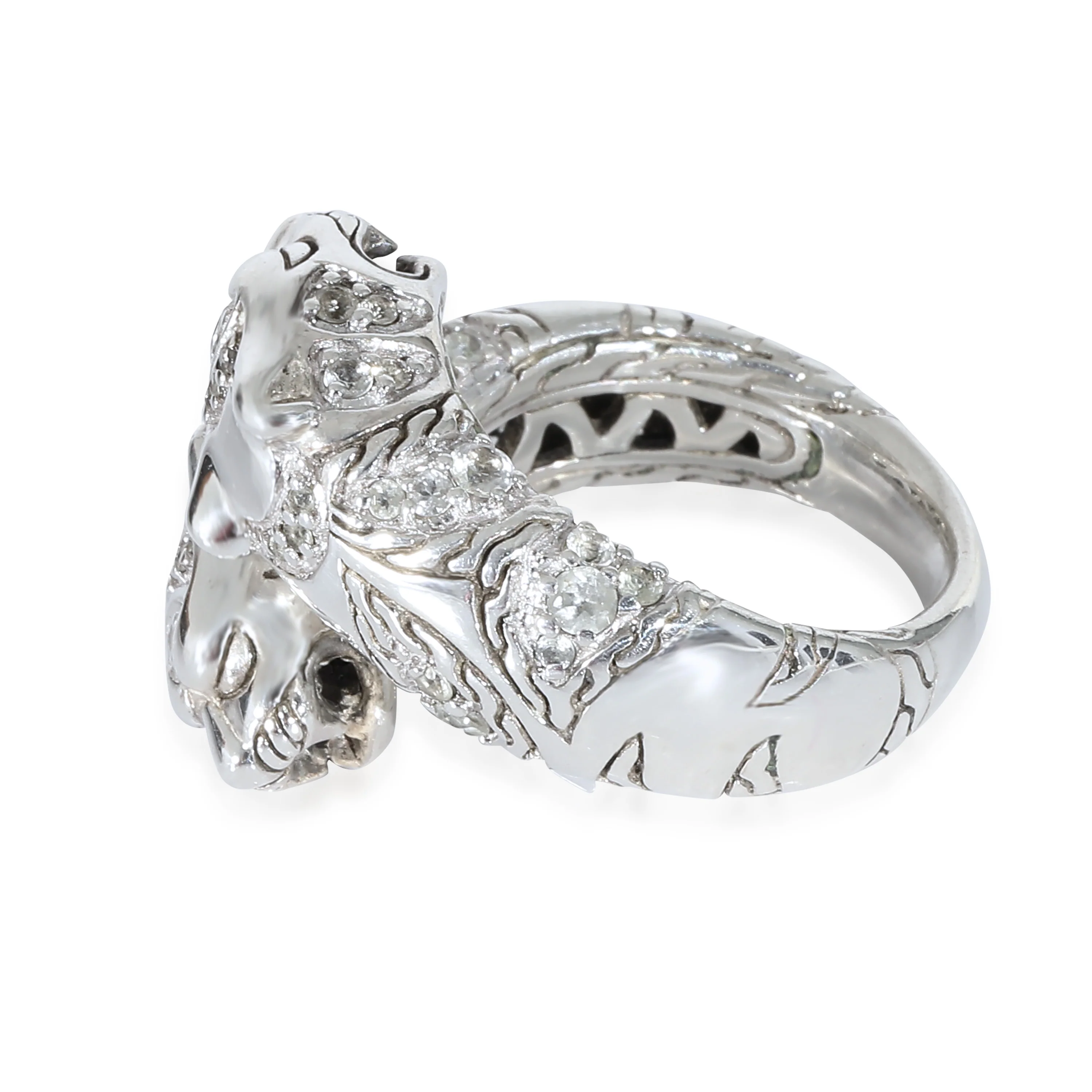 John Hardy Palu Macan Tiger Bypass Ring in Sterling Silver, .60 Ctw. - Image 2