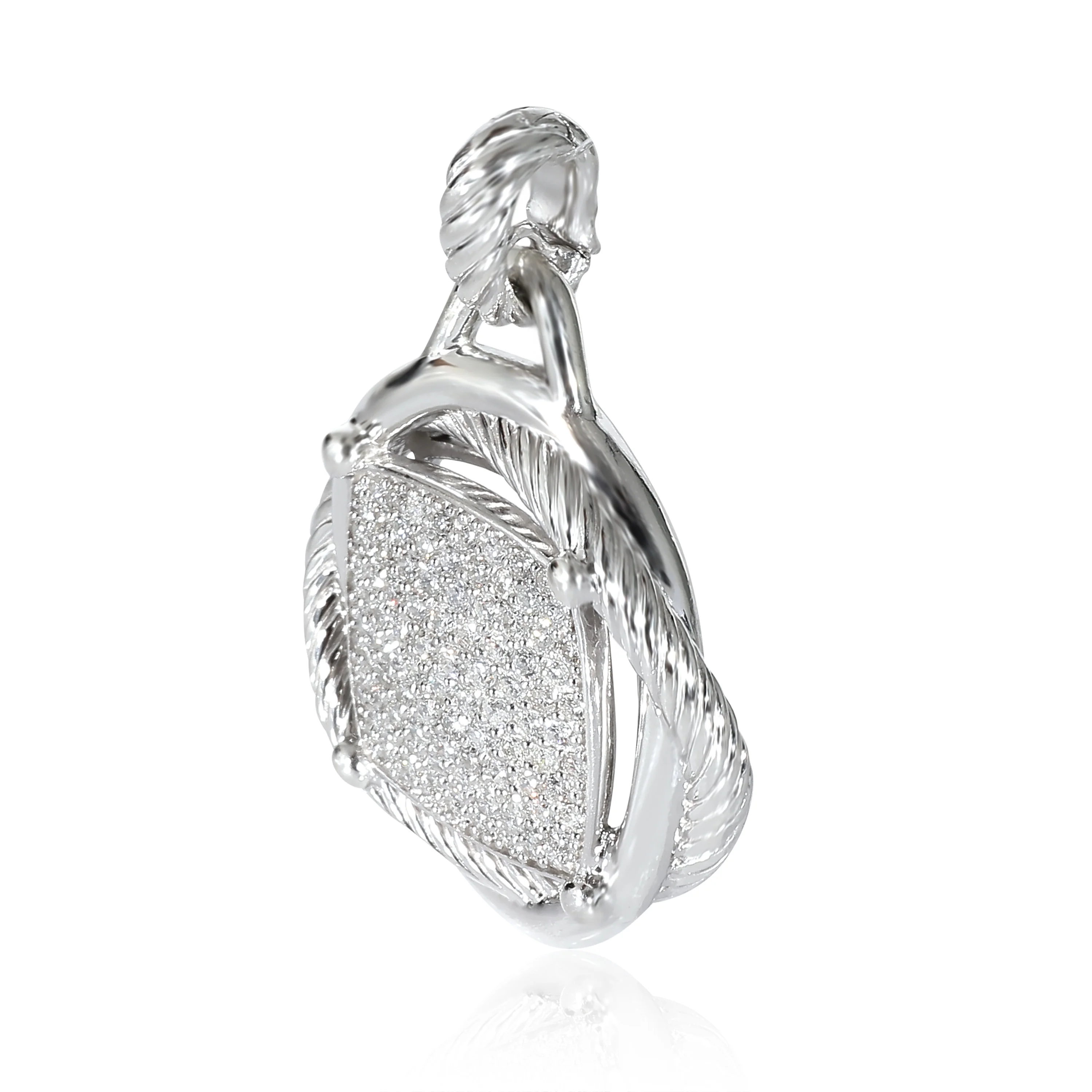 David Yurman Infinity Diamond Pendant in Sterling Silver 1.47 CTW - Image 2