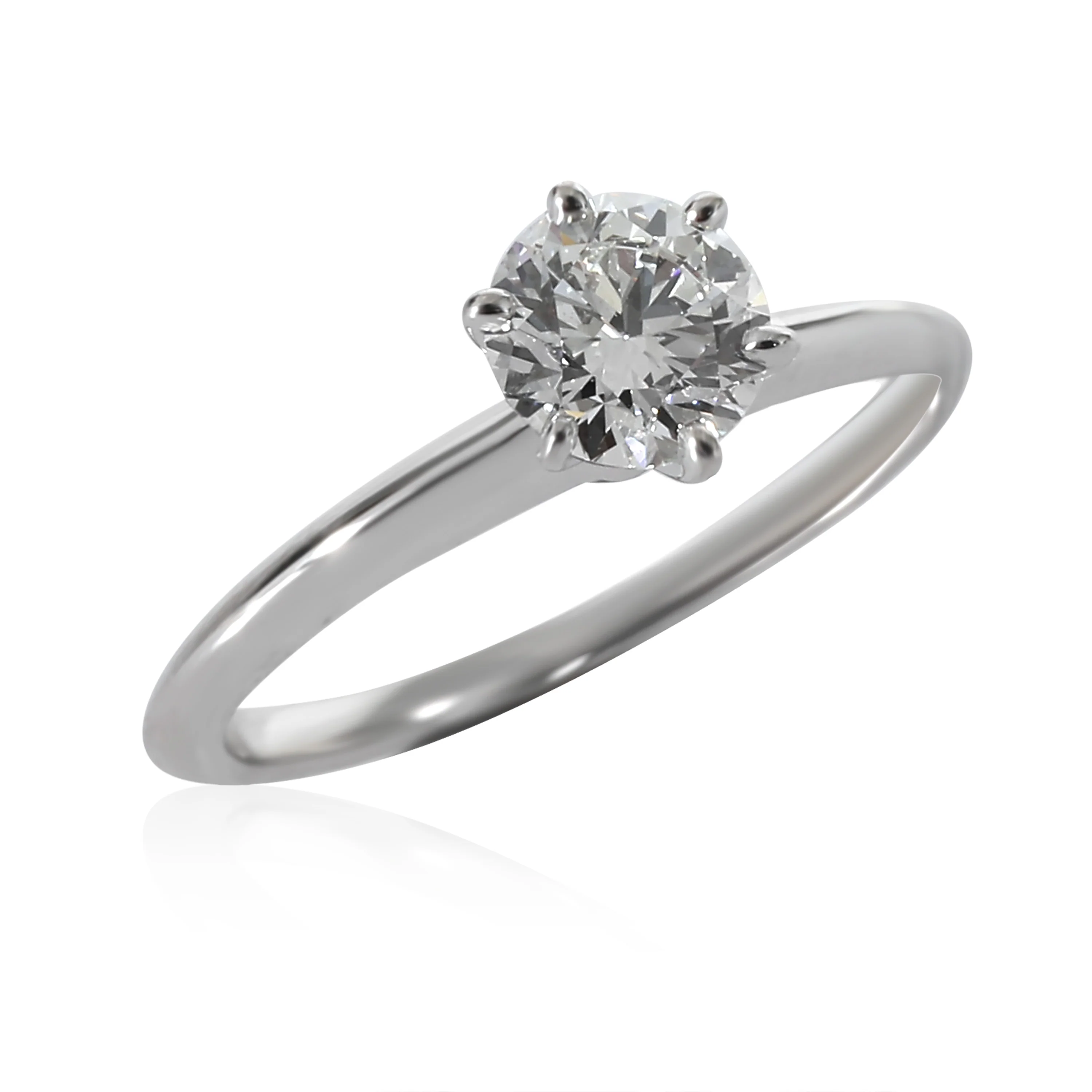 Solitaire Diamond Engagement Ring in Platinum G VVS2 0.9 CTW - Image 3