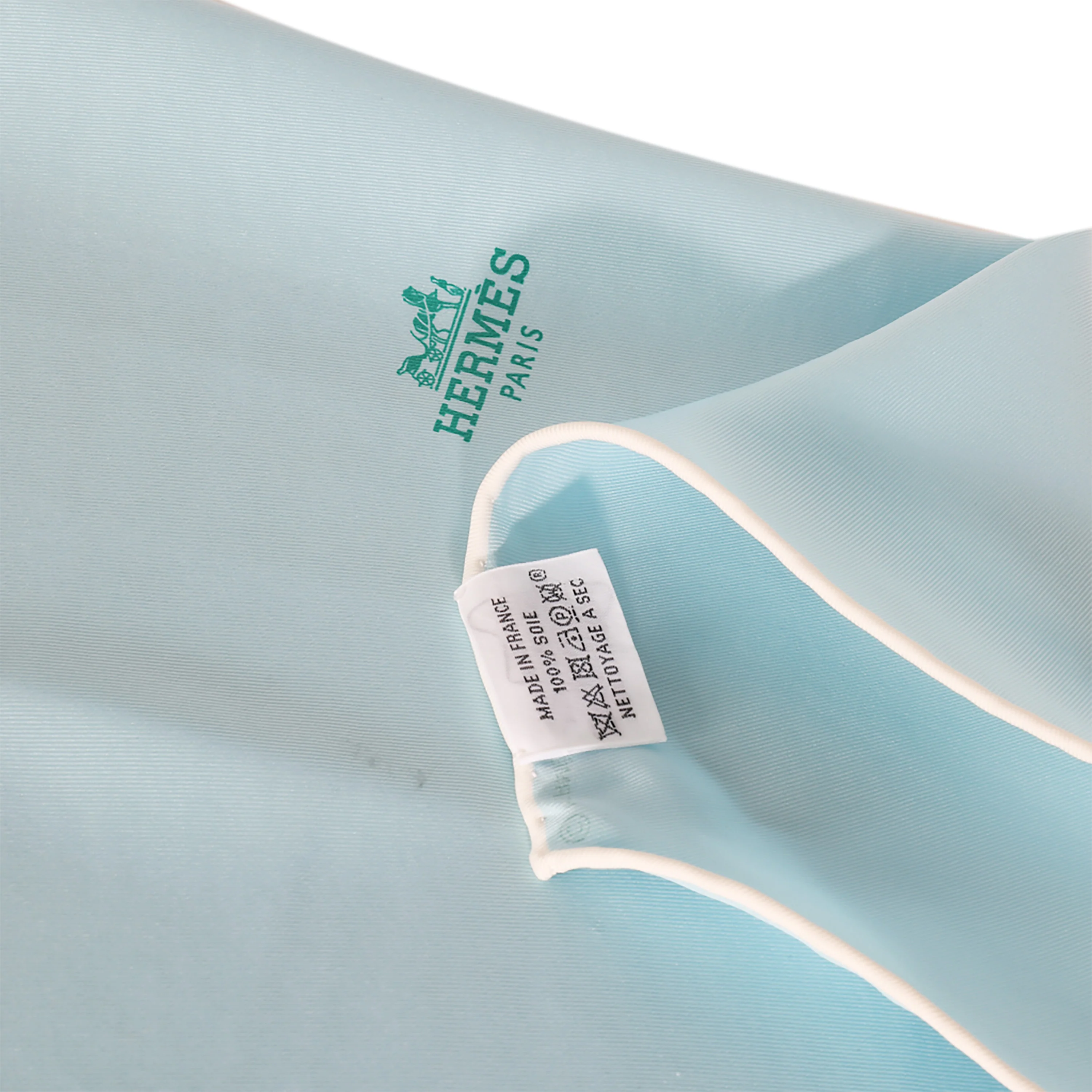 Blue Colourblock Silk Losange Scarf - Image 2