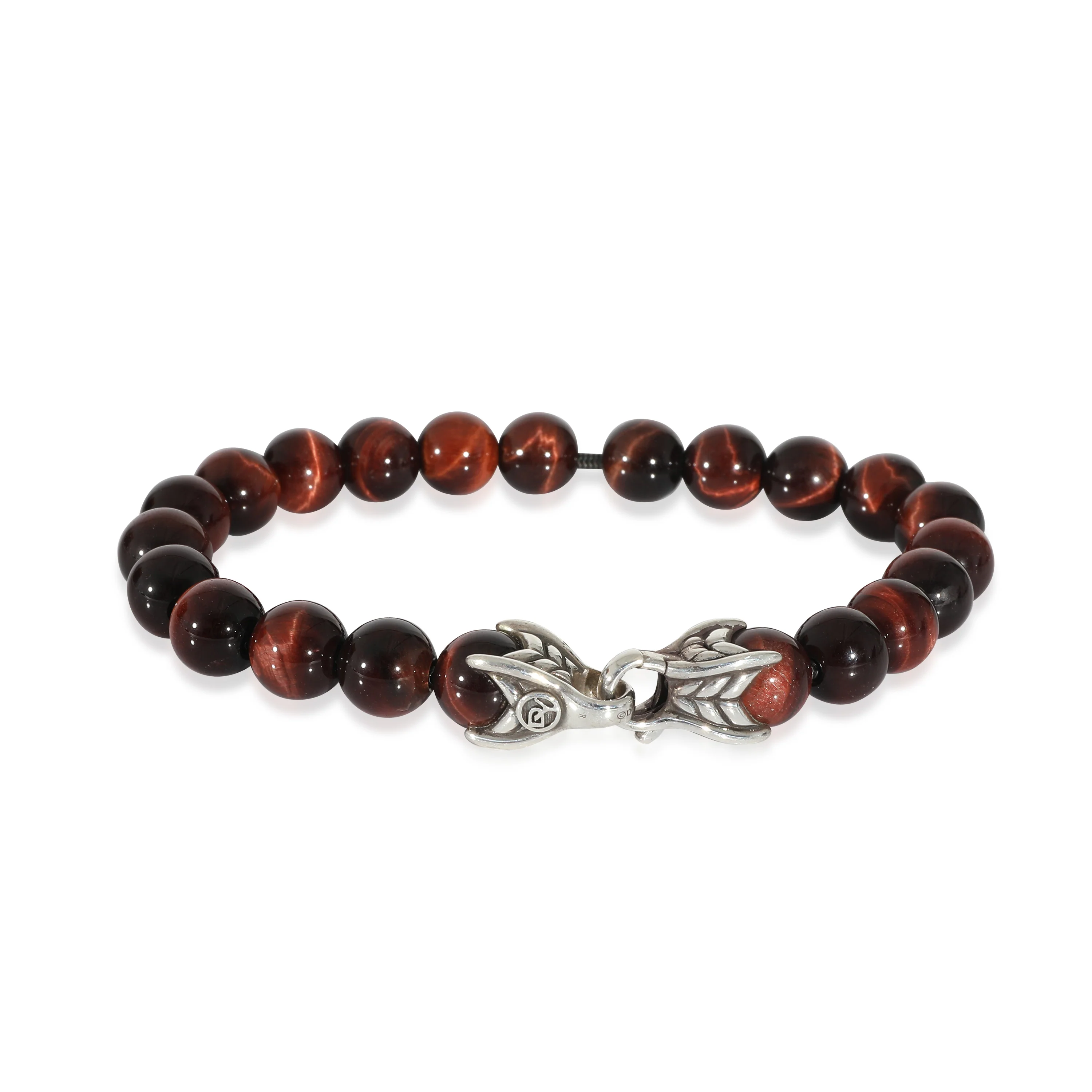 David Yurman Spiritual Beads Tigers Eye Bracelet in Sterling Silver