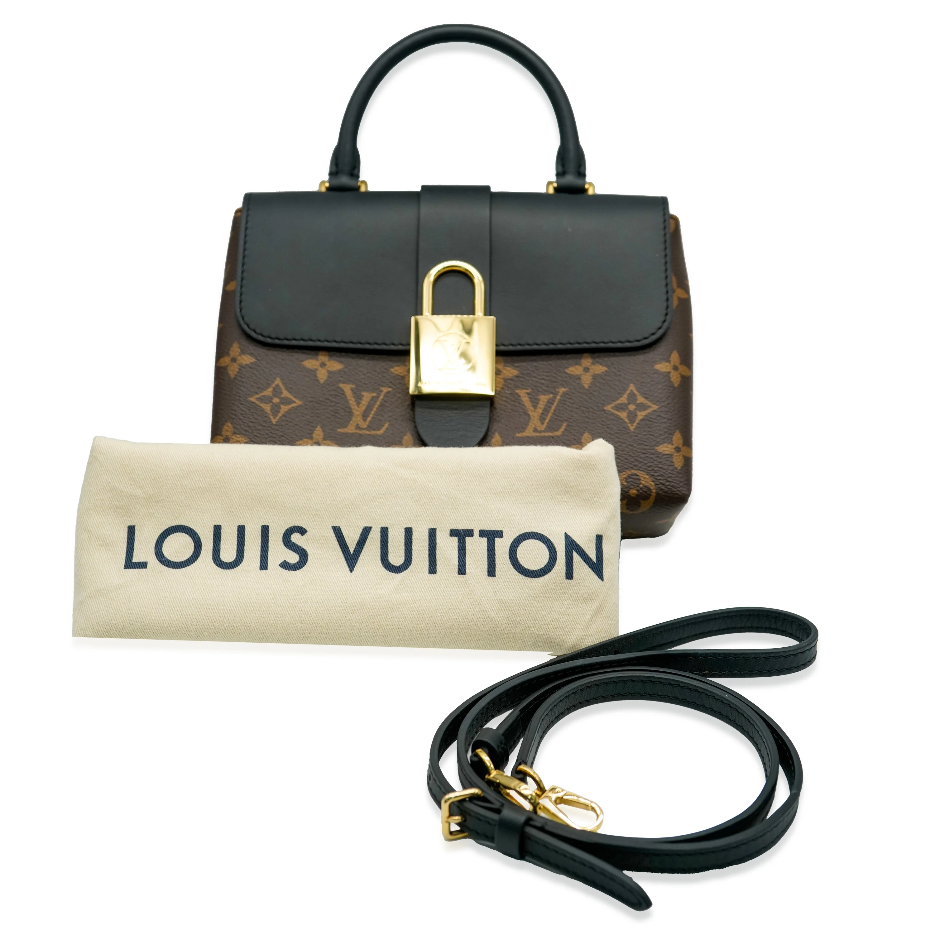 Louis Vuitton Black & Monogram Canvas Locky BB - Image 9