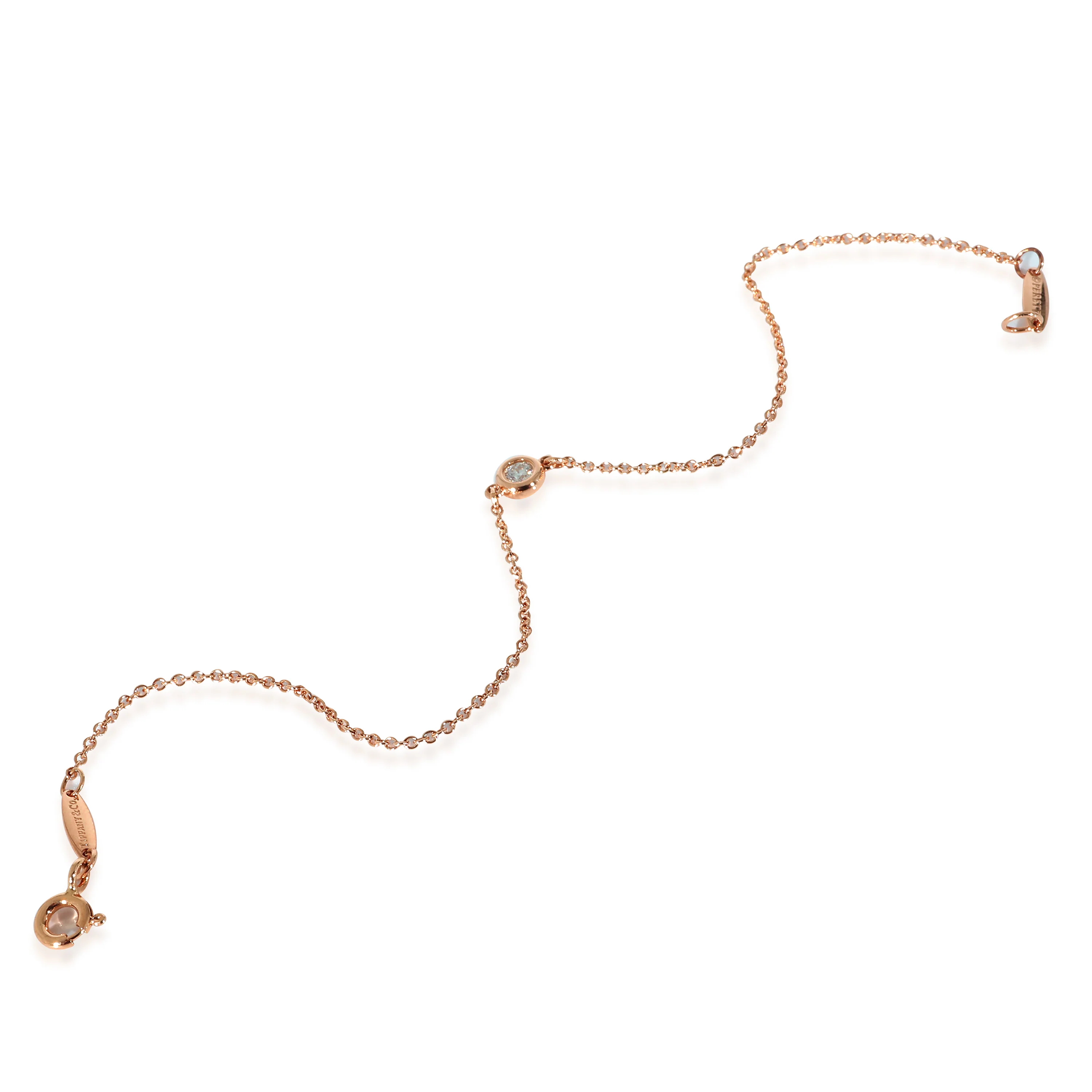 Tiffany & Co. Elsa Peretti Diamond By The Yard Bracelet in 18K Rose Gold 0.07Ct - Image 2