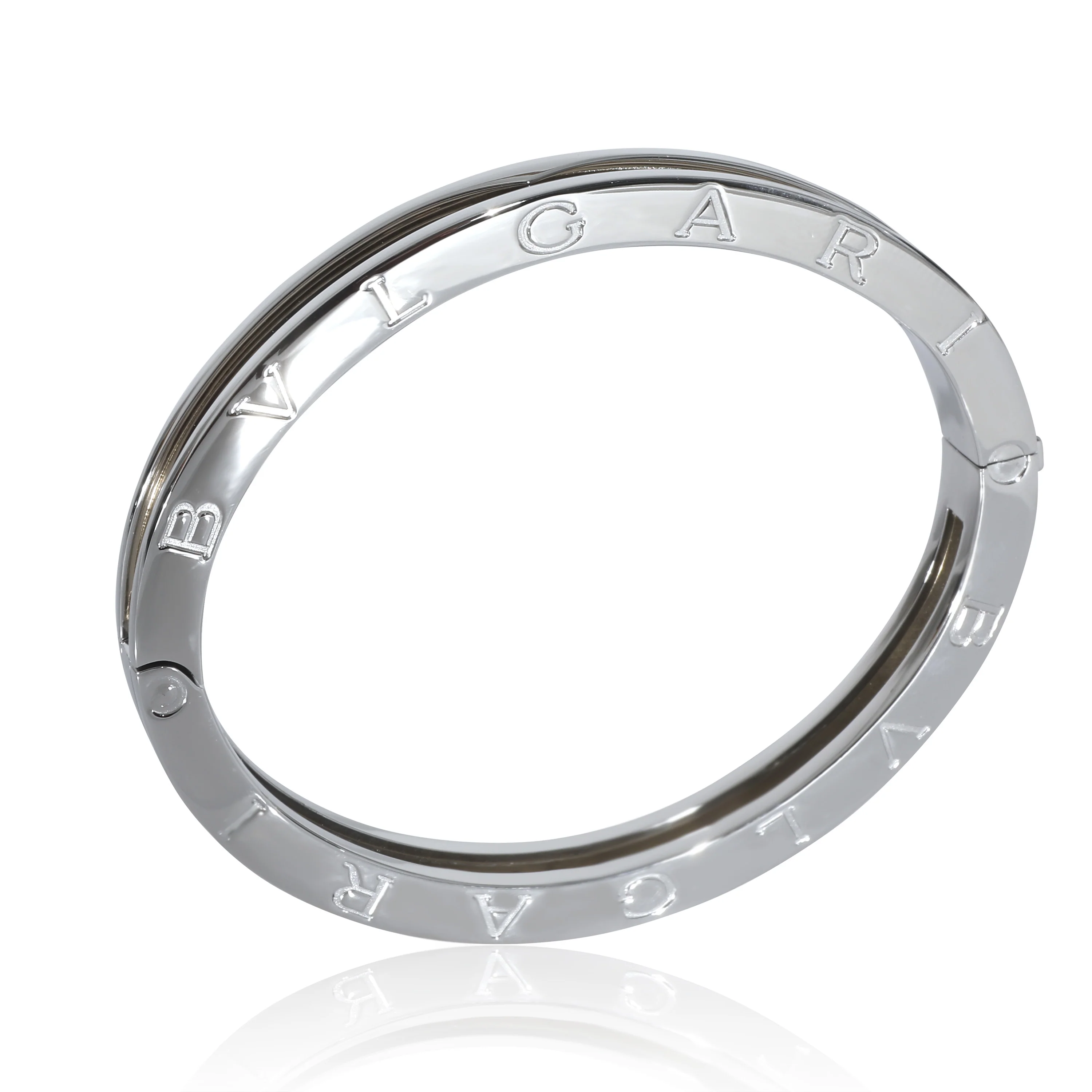 BVLGARI B.zero1 Hinged Bangle Bracelet in 18K Yellow Gold/Steel - Image 3