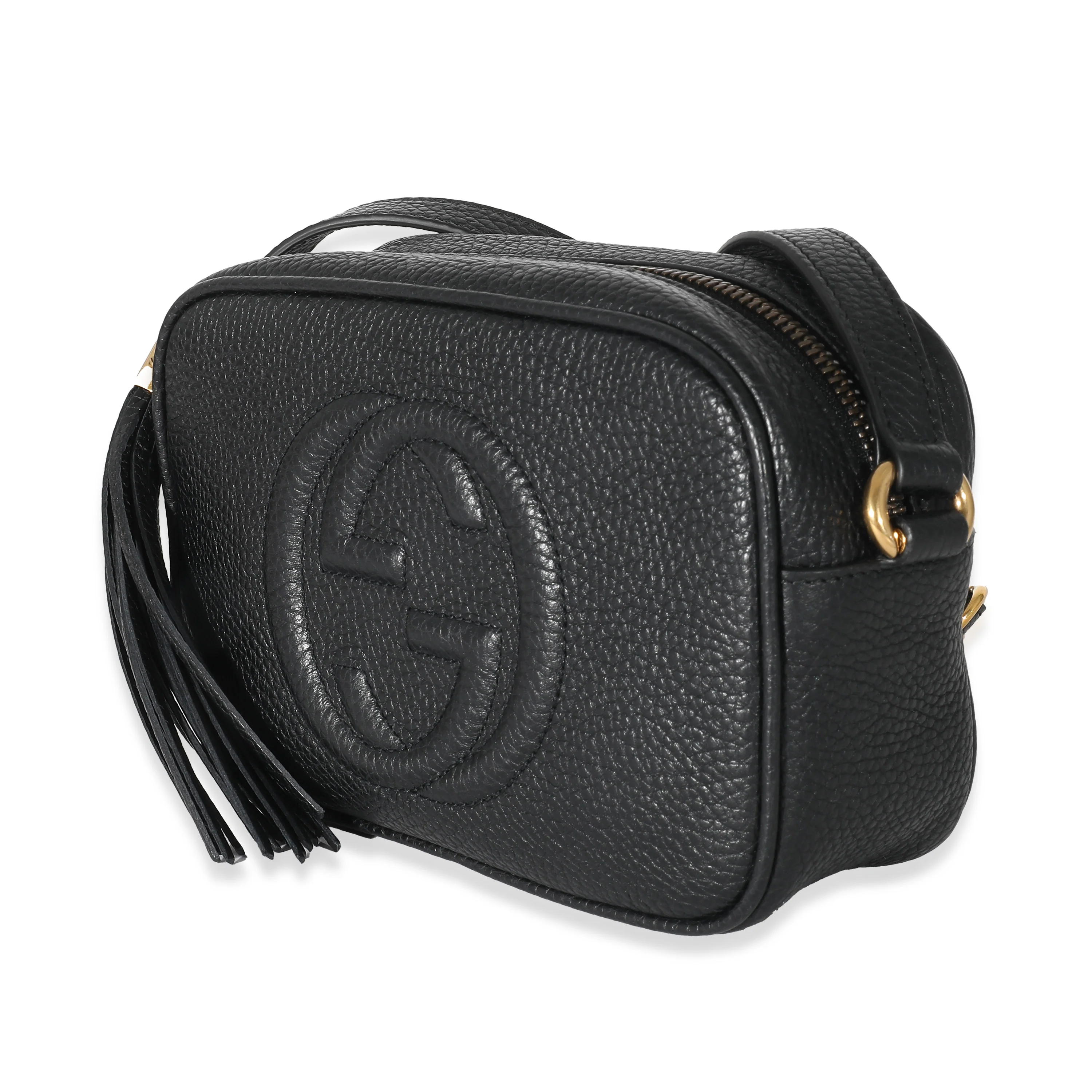 Gucci Black Pebbled Calfskin Mini Soho Disco Bag - Image 2