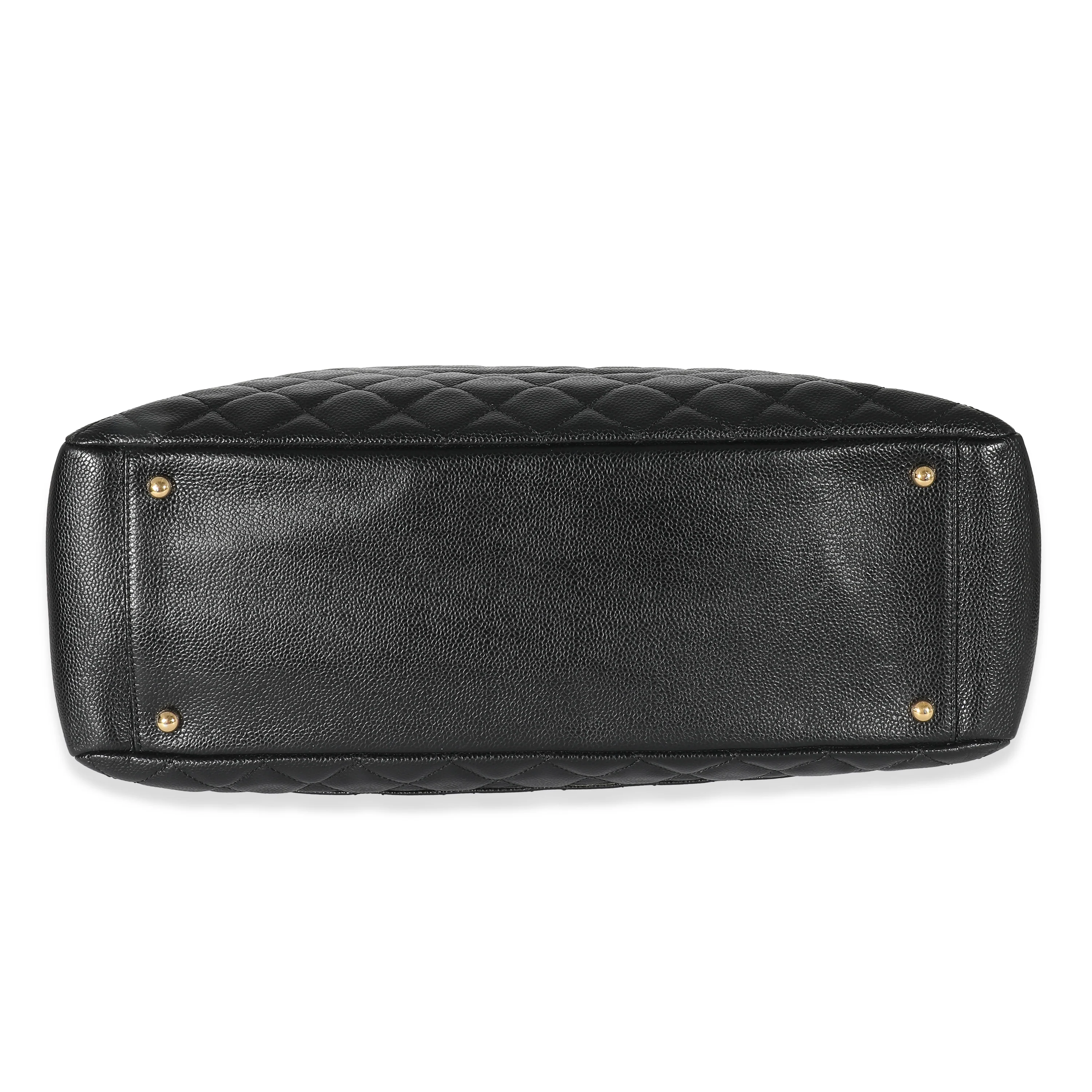 Chanel Black Quilted Caviar XL Grand Shopping Tote - Image 7