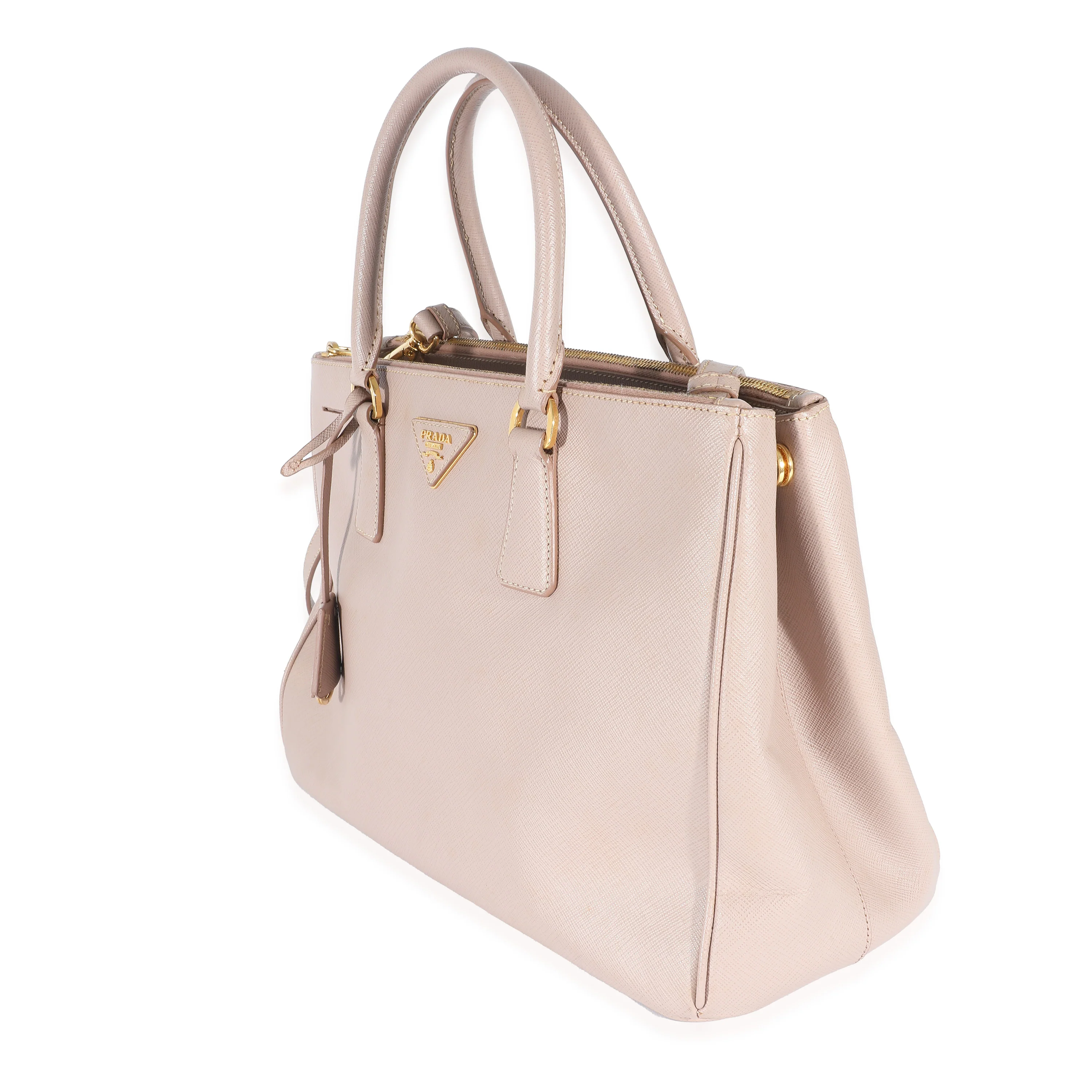 Prada Pink Saffiano Lux Galleria Double Zip Tote - Image 2