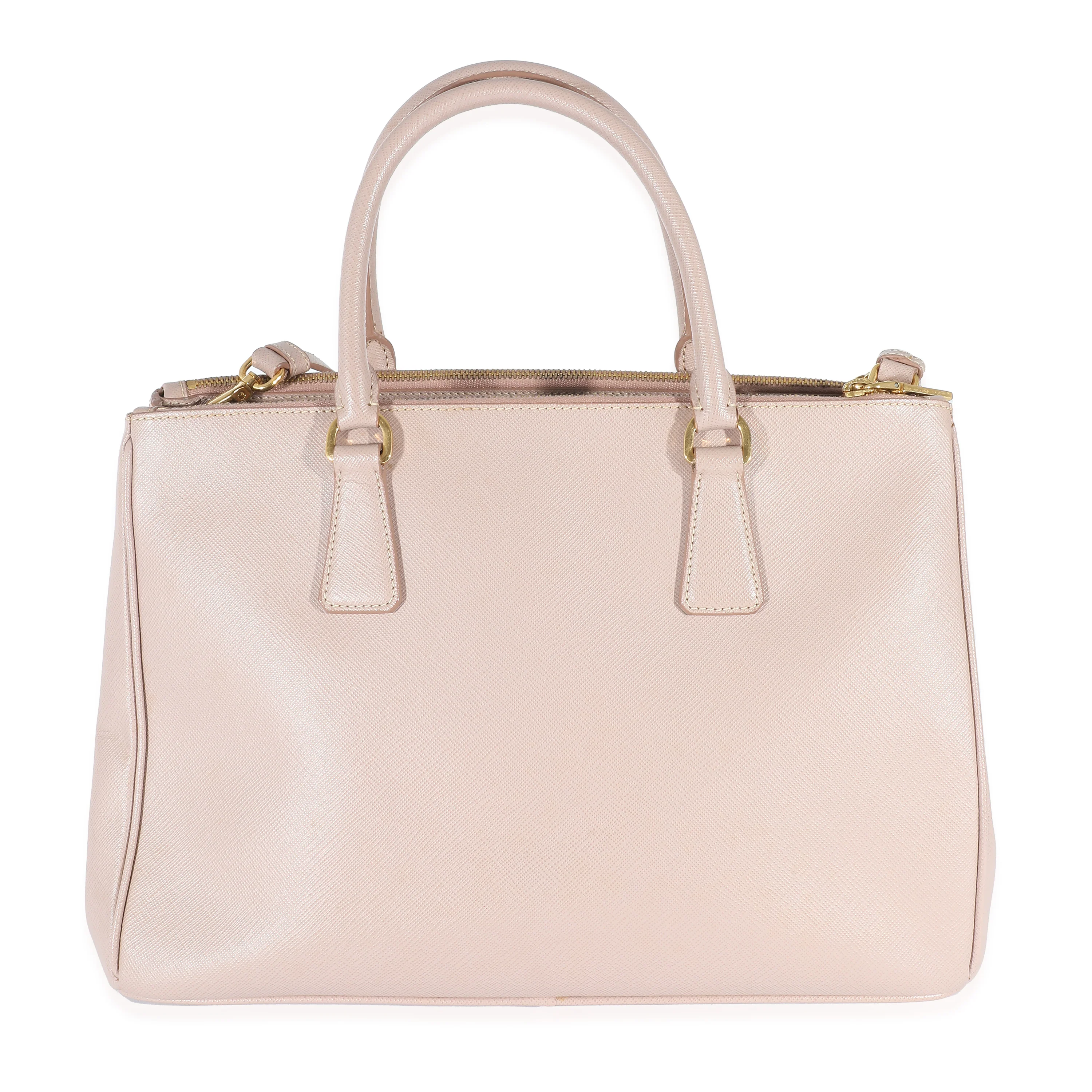 Prada Pink Saffiano Lux Galleria Double Zip Tote - Image 3
