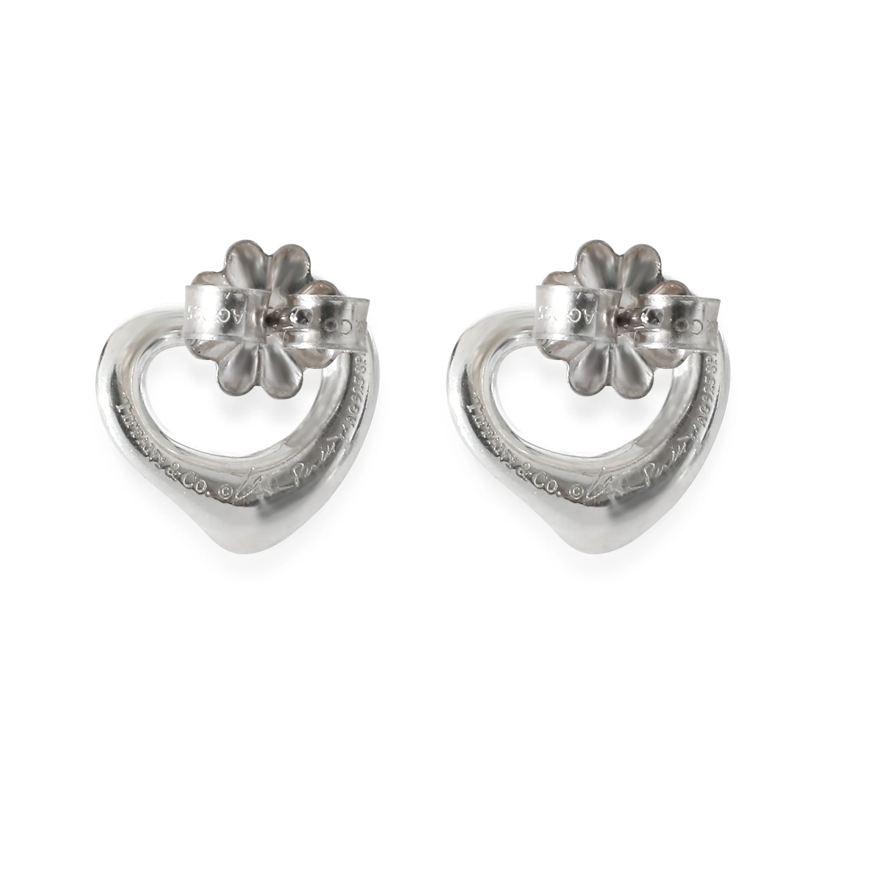 Tiffany & Co. Elsa Peretti Open Heart Earrings in Sterling Silver - Image 3