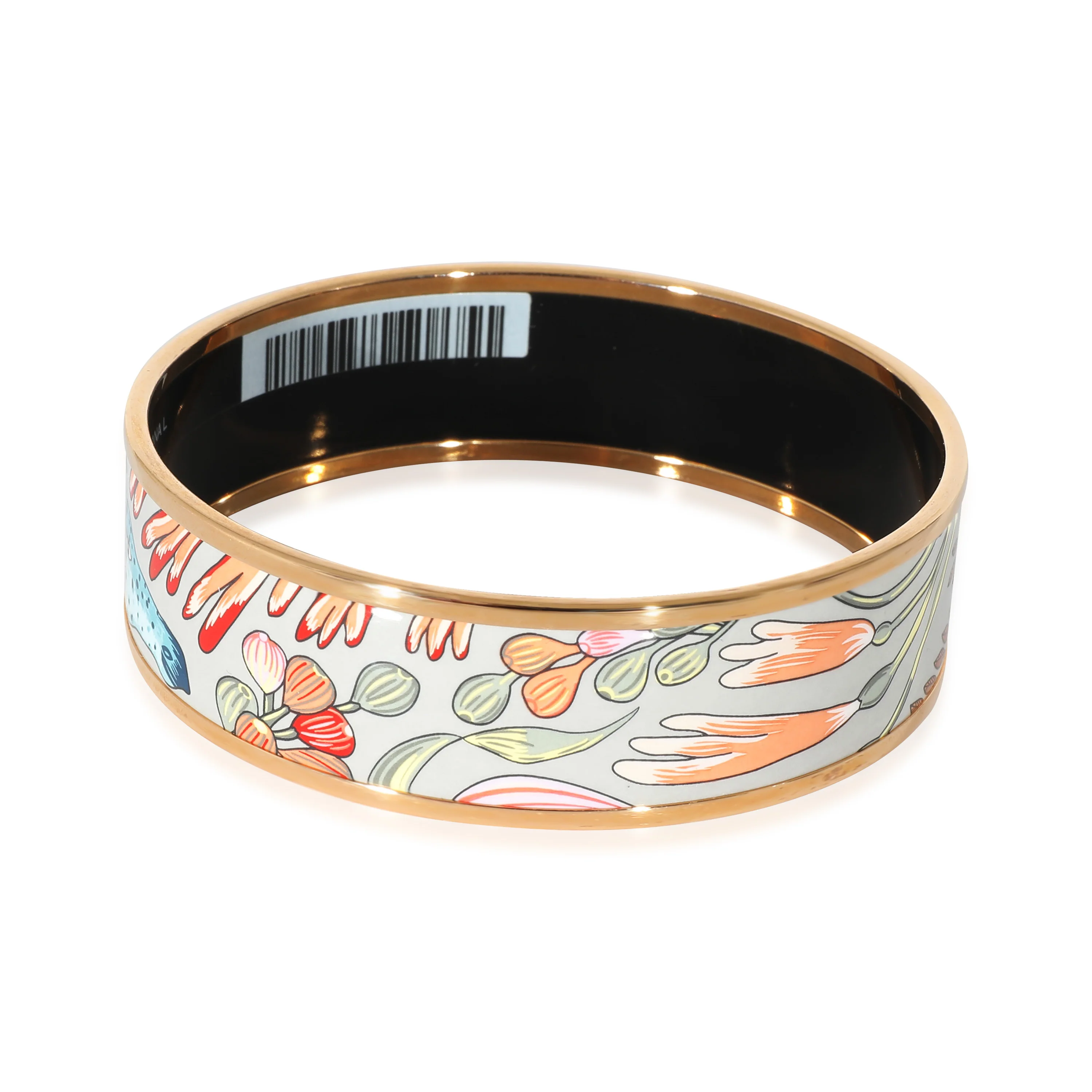 Hermès La Marche De Savana Romantique Enamel Rose Gold Wide Bracelet 62 - Image 3