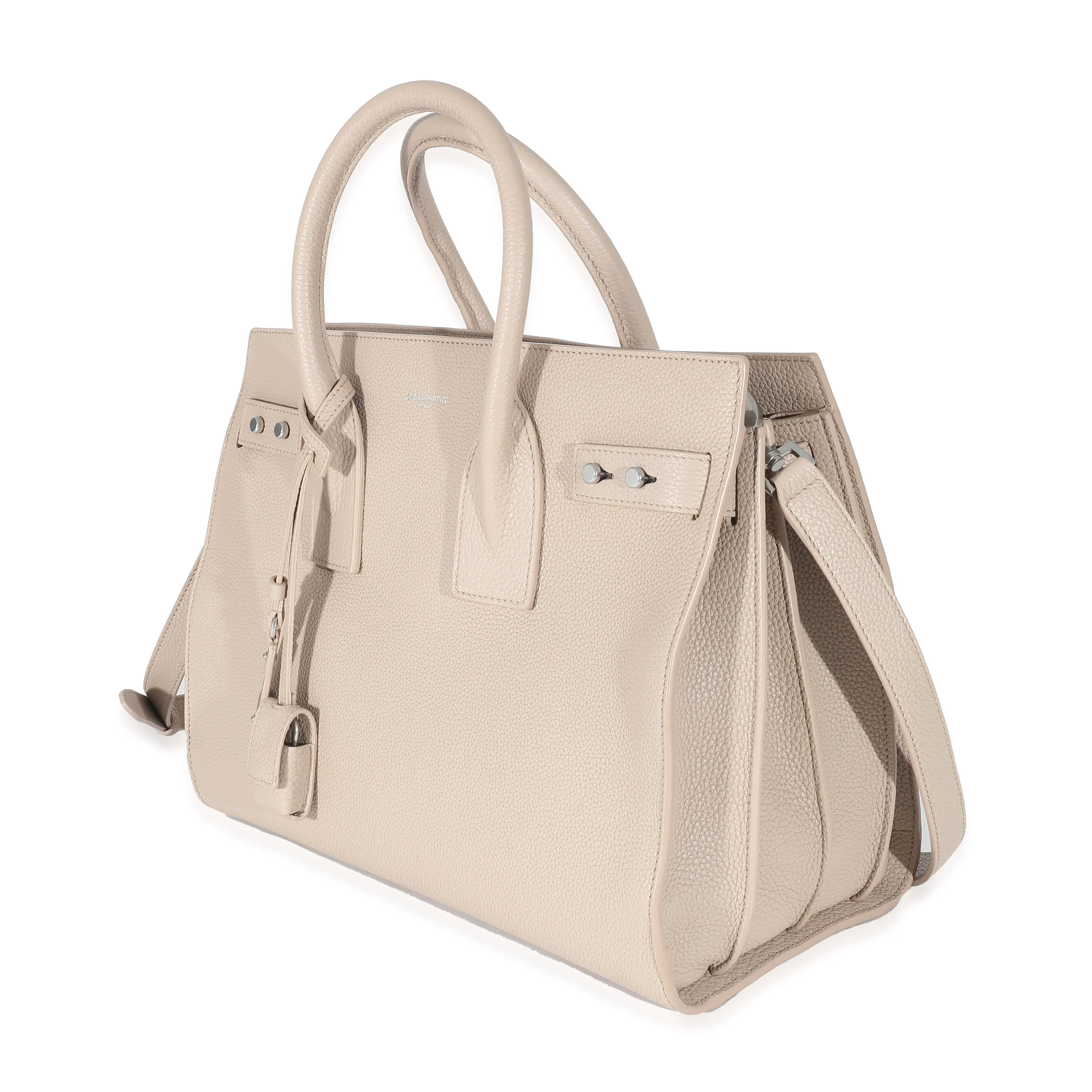 Saint Laurent Beige Grained Calfskin Small Sac De Jour - Image 2