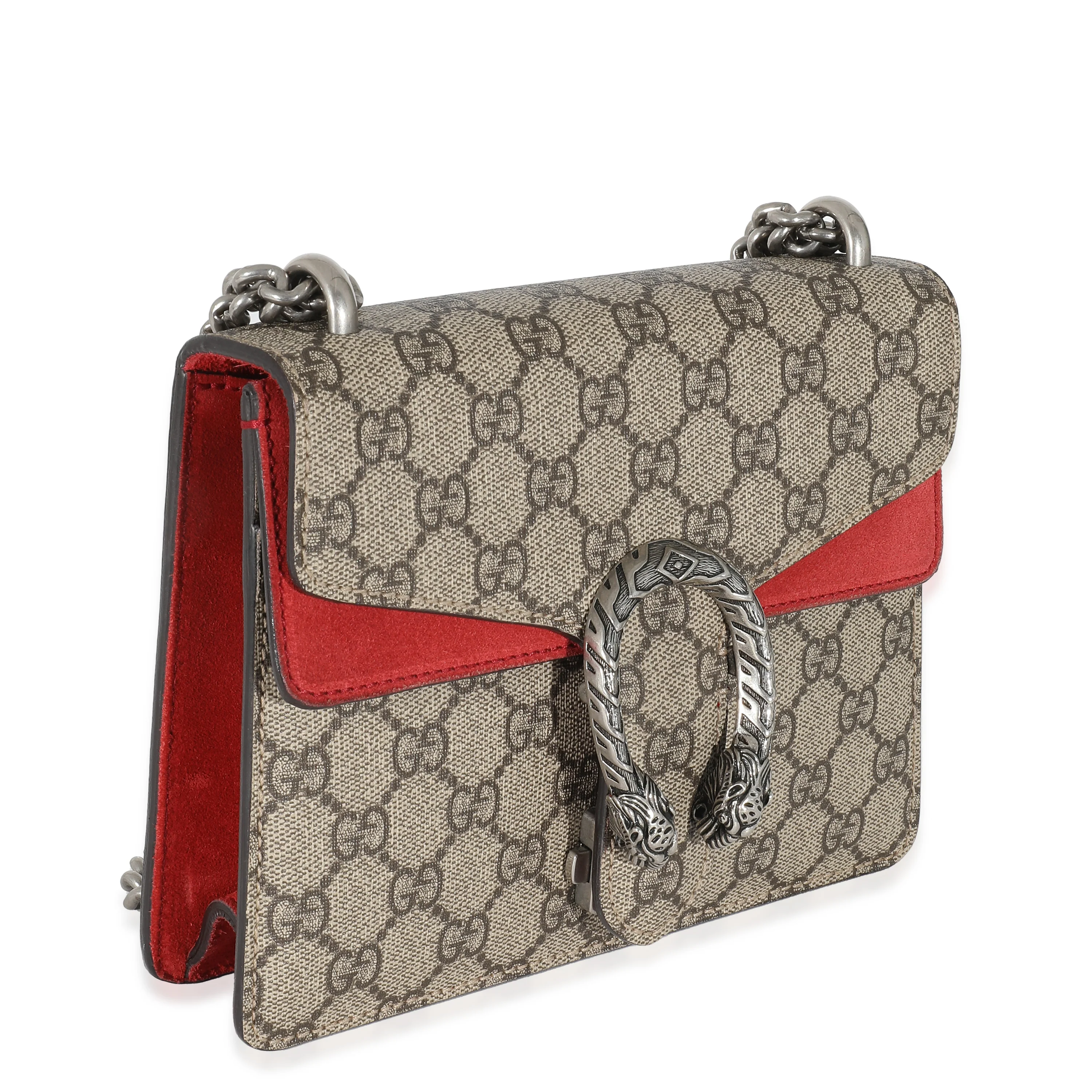 Gucci Red Suede GG Supreme Mini Dionysus - Image 3