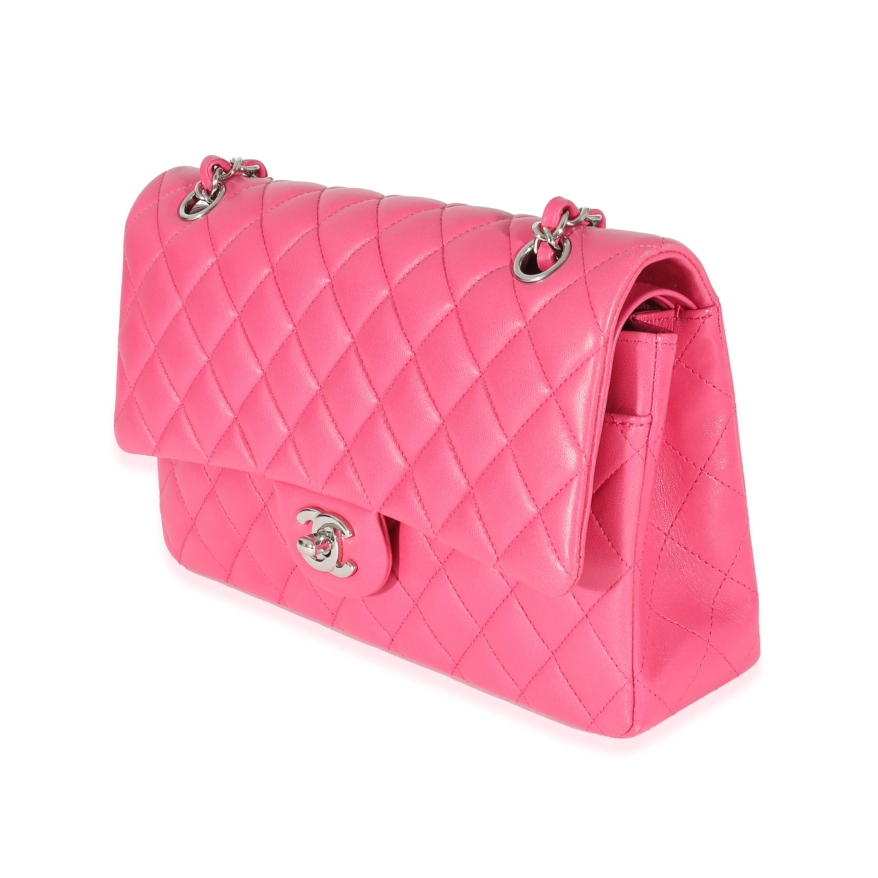 Pink Quilted Lambskin Medium Classic Double Flap Bag - Image 2