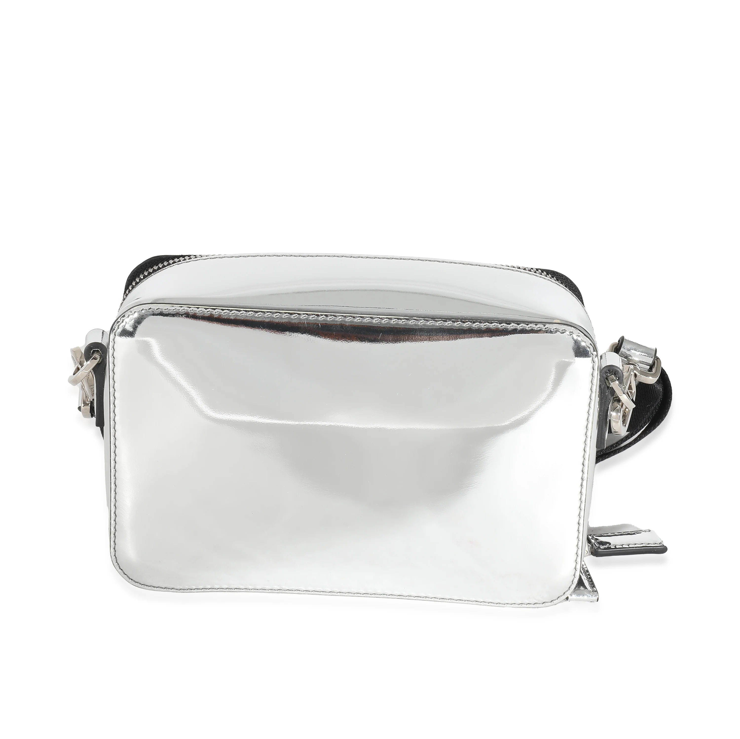 Metallic Silver Spazzolato Brique Crossbody - Image 5