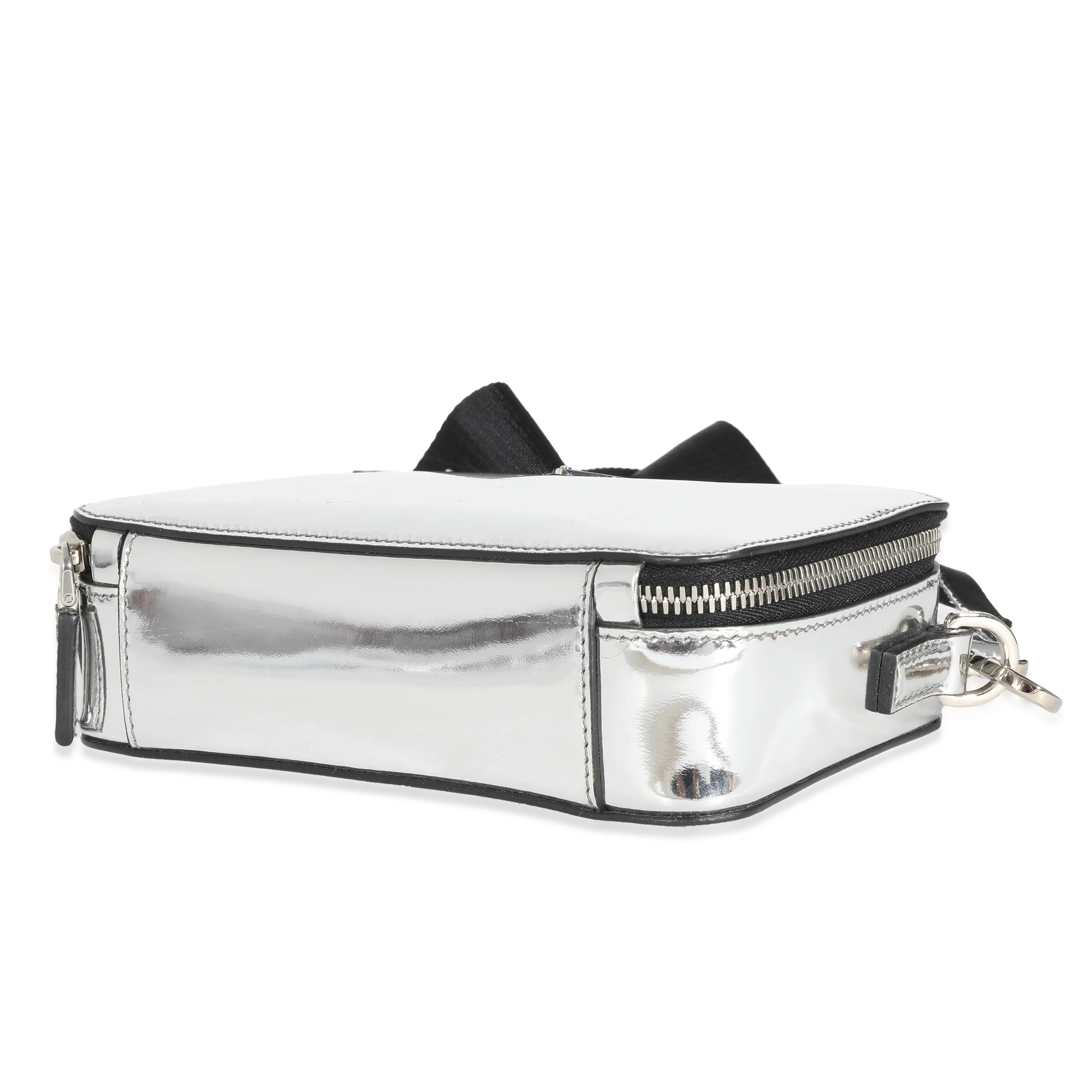 Metallic Silver Spazzolato Brique Crossbody - Image 6