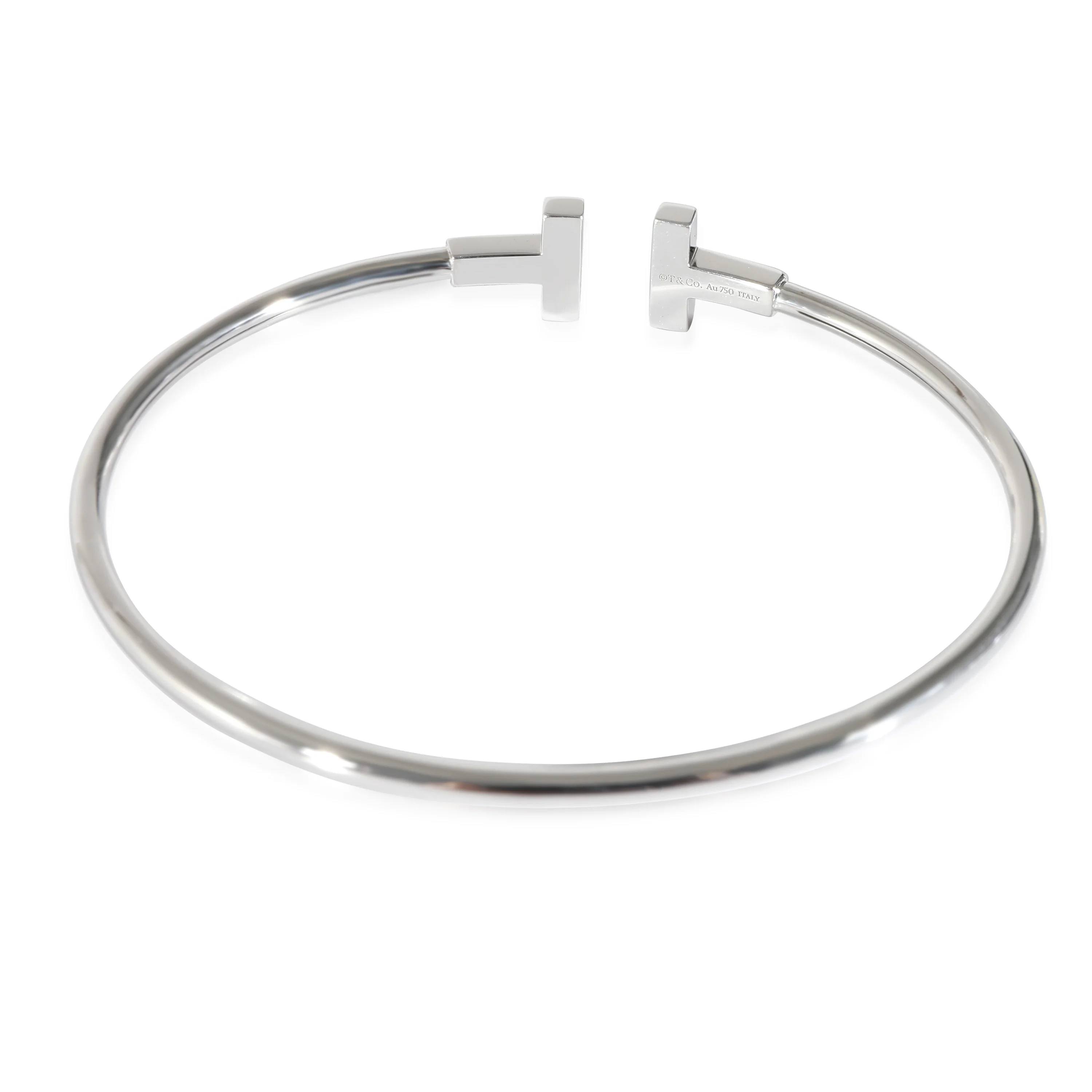 Tiffany & Co. Tiffany T Diamond Bracelet in 18k White Gold 0.74 CTW - Image 4
