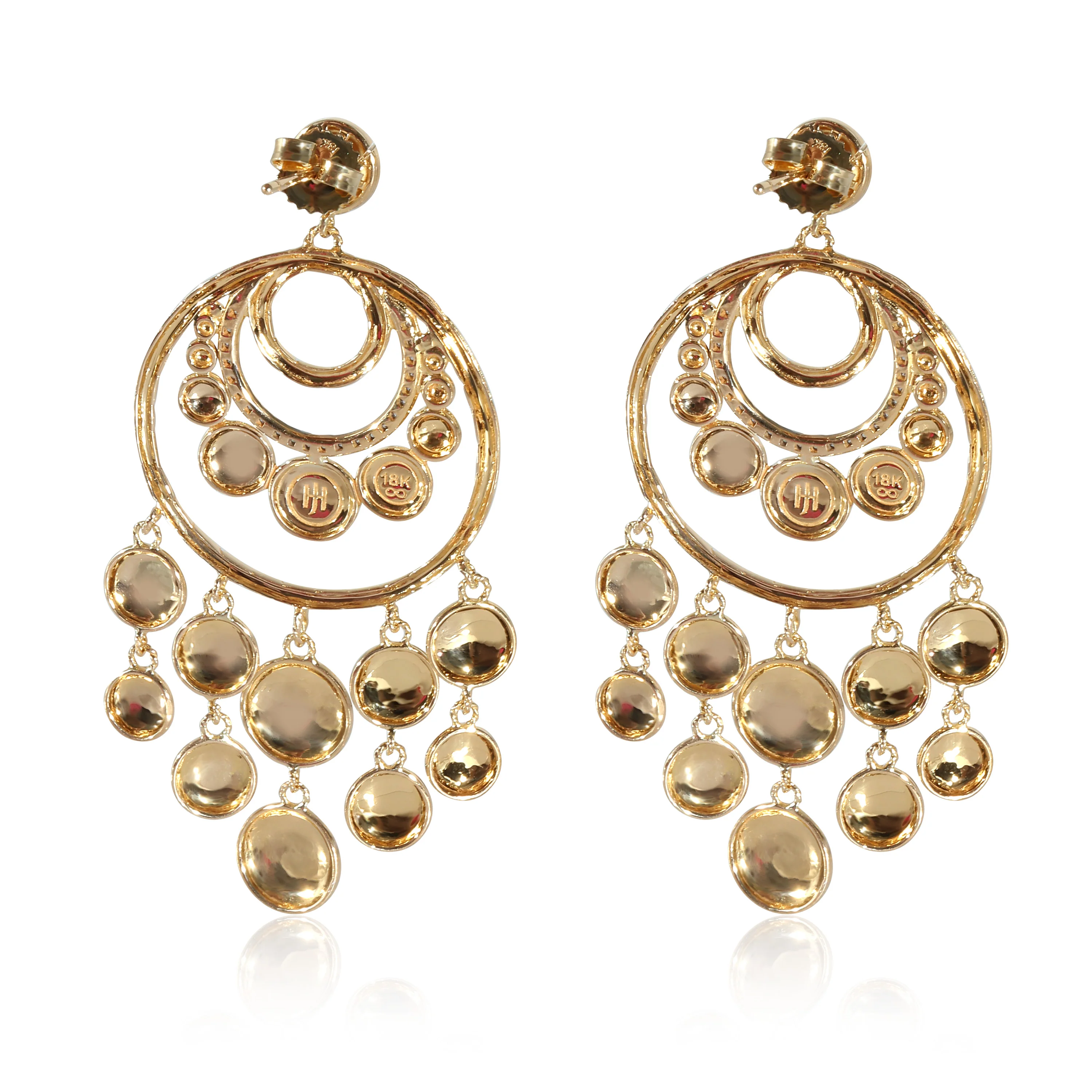 John Hardy Palu Chandelier Diamond Earrings in 18K Yellow Gold 0.25 CTW - Image 3
