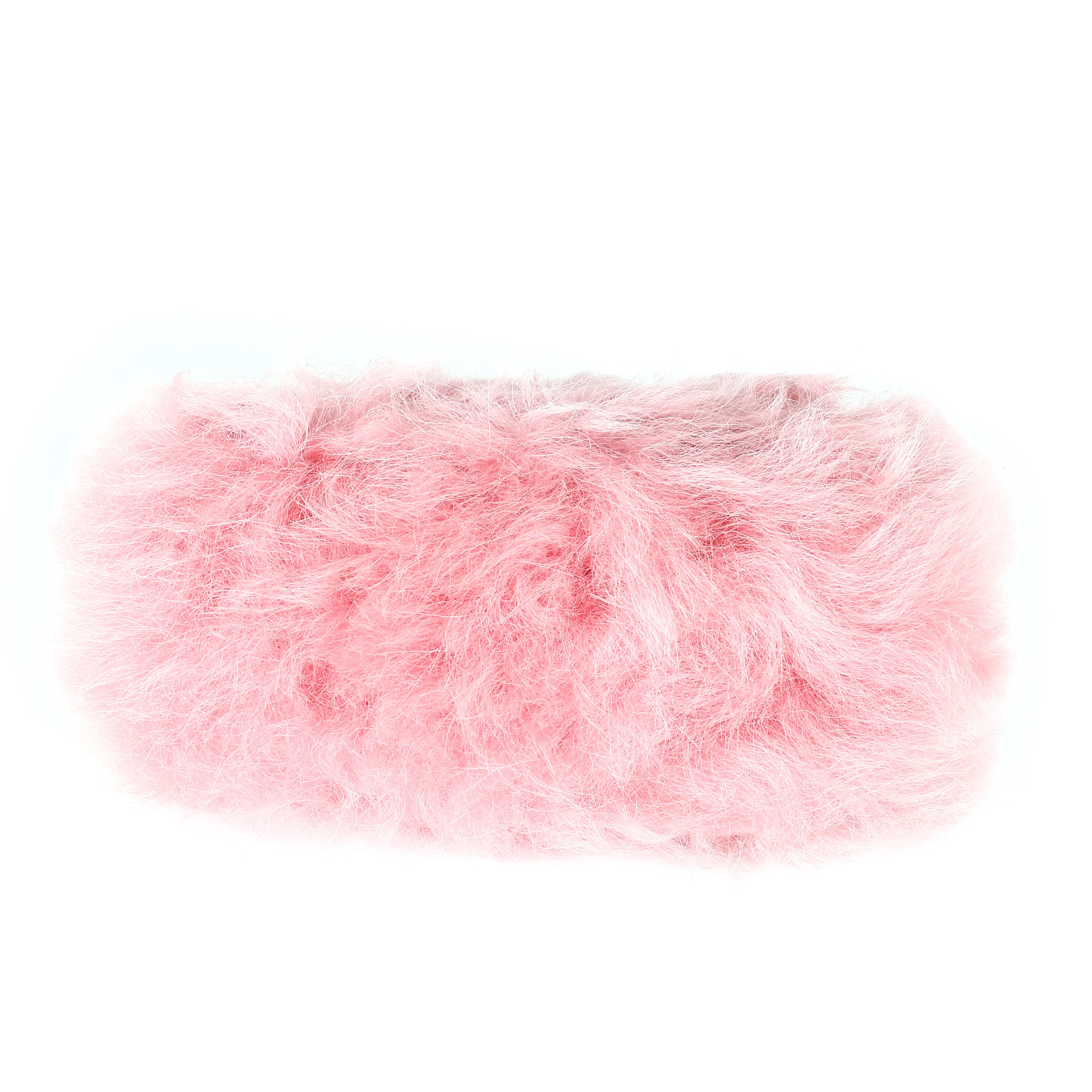 Pink Shearling Lambskin Jewel Hook Card Holder - Image 4