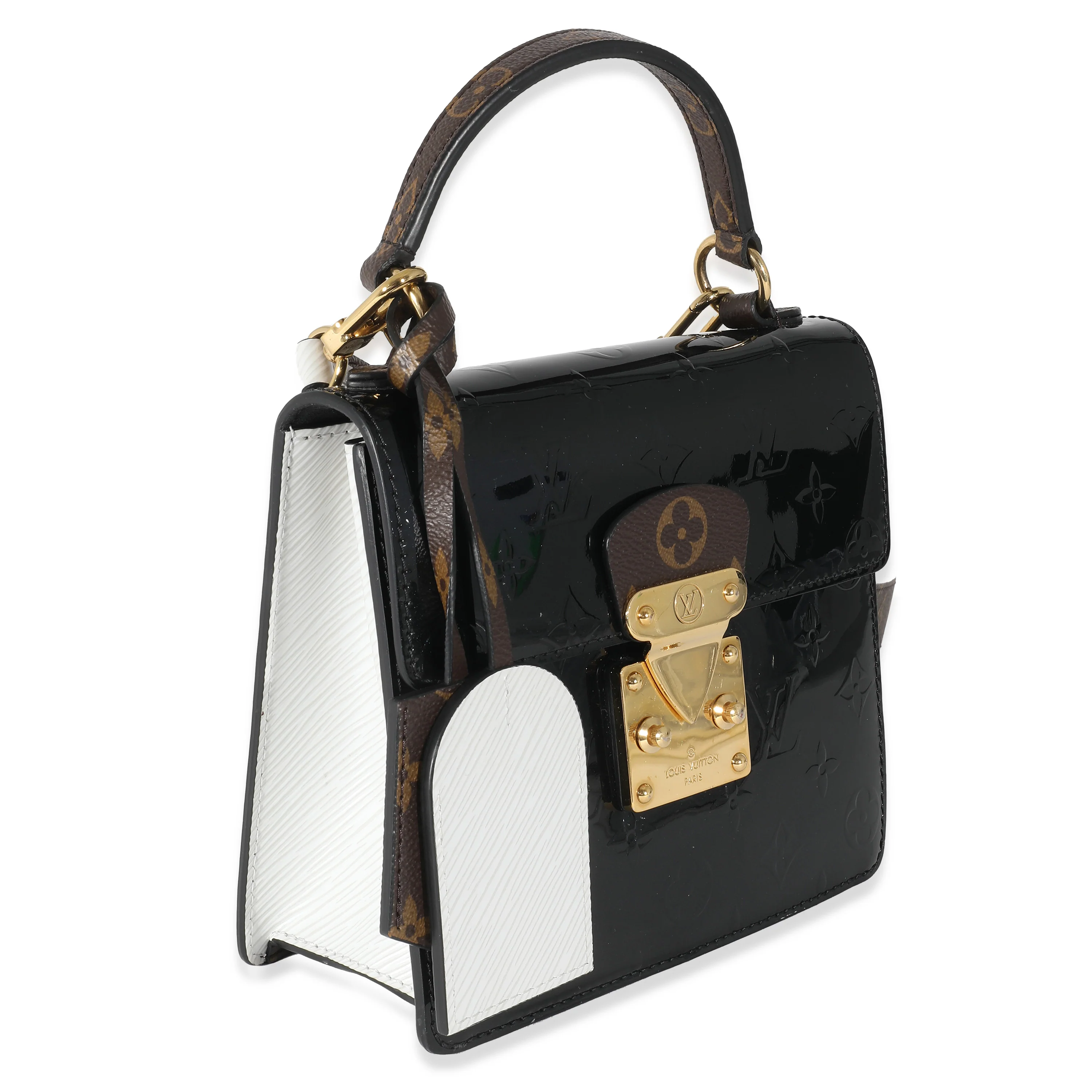 Louis Vuitton White Epi Black Monogram Vernis Spring Street - Image 3