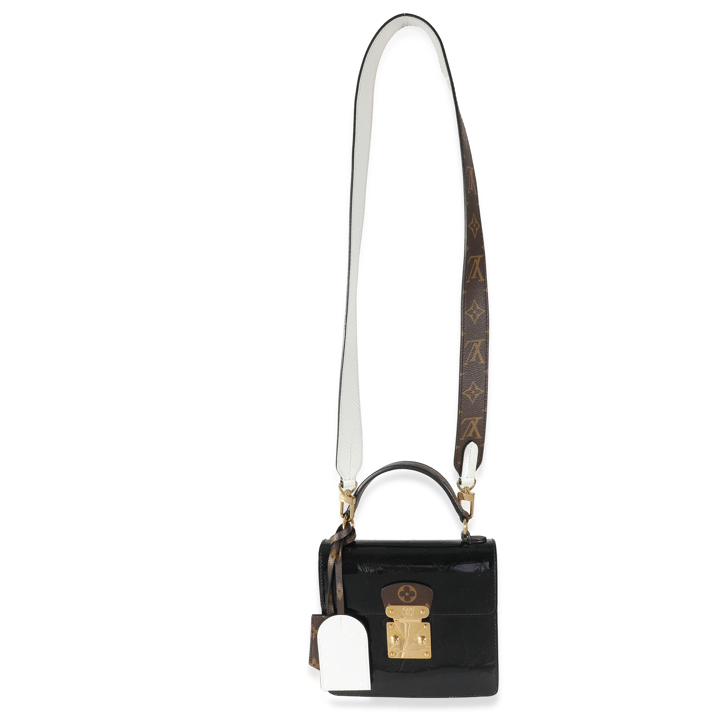Louis Vuitton White Epi Black Monogram Vernis Spring Street - Image 8