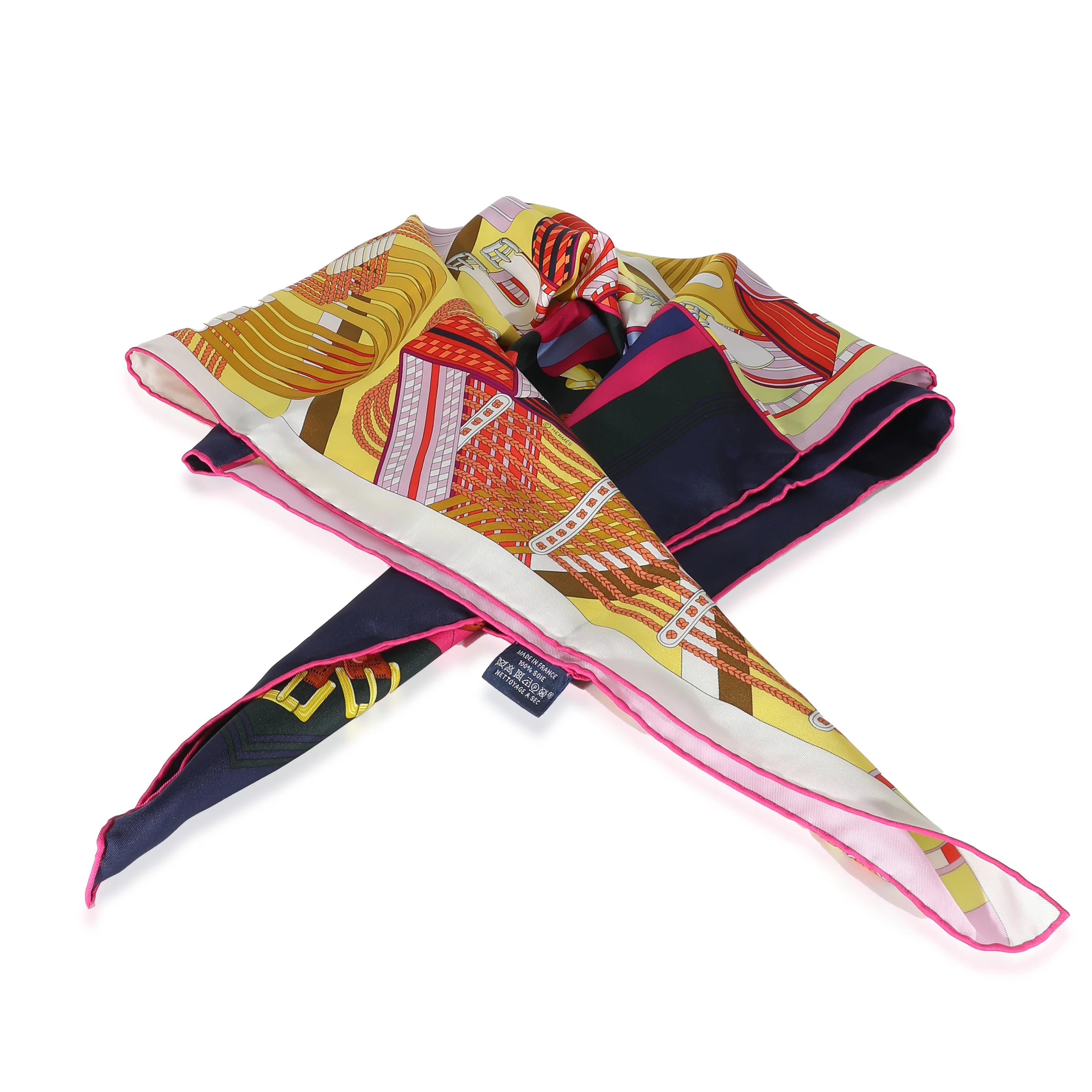 Multicolor Silk Double Sangle Scarf 90 - Image 3