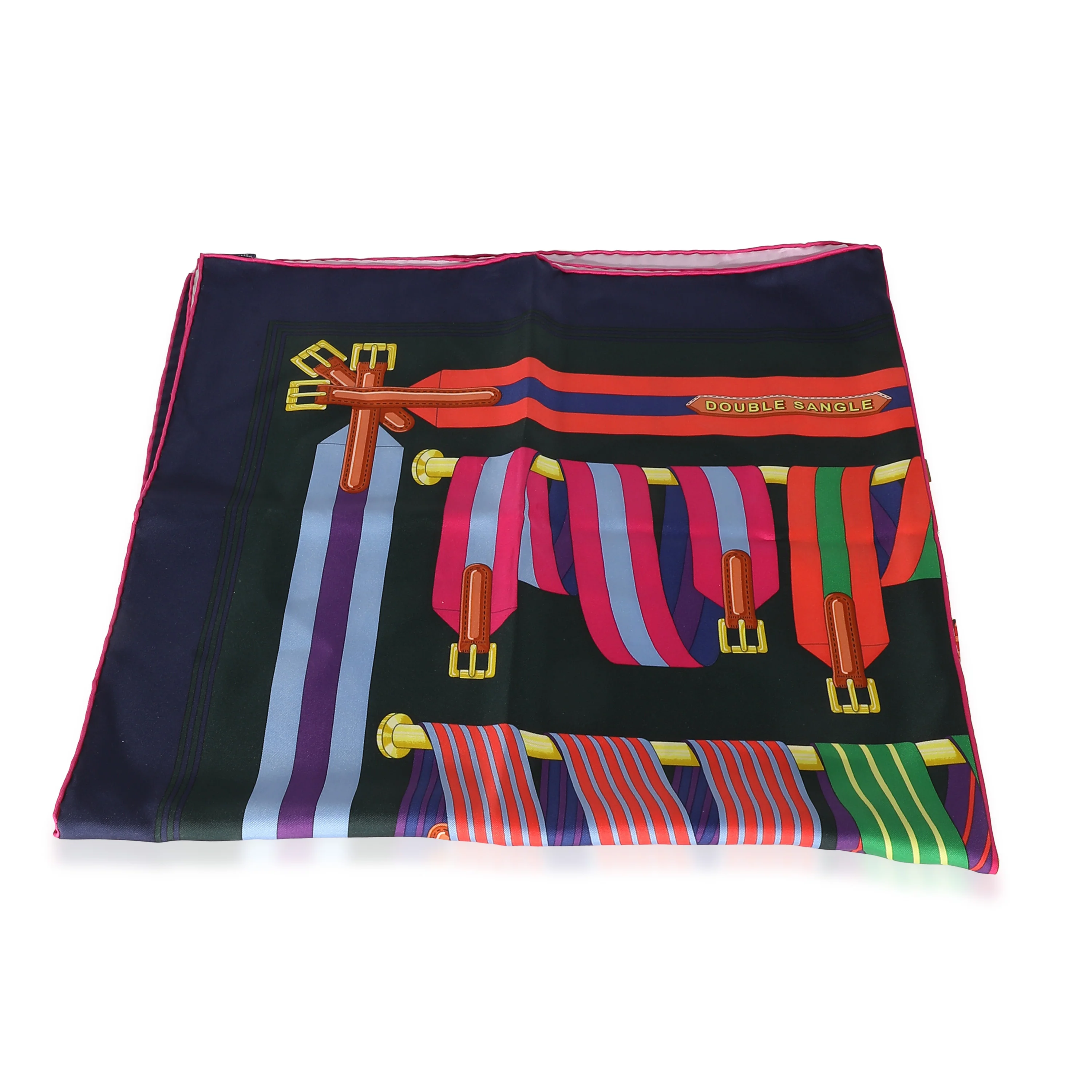 Multicolor Silk Double Sangle Scarf 90 - Image 4